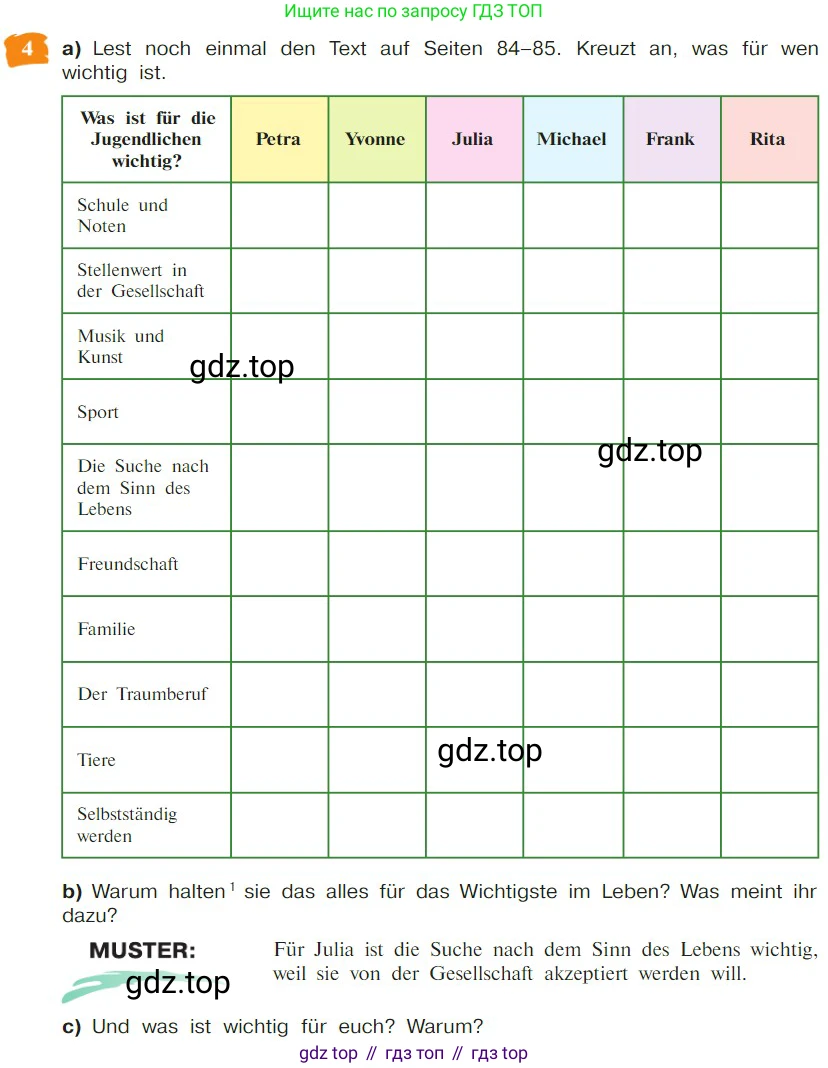 Немецкий язык (Deutsch), 9 класс учебник (lehrbuch), авторы: Бим Инесса Львовна (Bim I), Садомова Людмила Васильевна (Sadomova L), издательство Просвещение, Москва, 2023, бирюзового цвета, страница 95, номер 4, Условие 2023