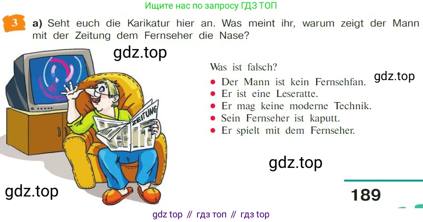 Немецкий язык (Deutsch), 9 класс учебник (lehrbuch), авторы: Бим Инесса Львовна (Bim I), Садомова Людмила Васильевна (Sadomova L), издательство Просвещение, Москва, 2023, бирюзового цвета, страница 189, номер 3, Условие 2023