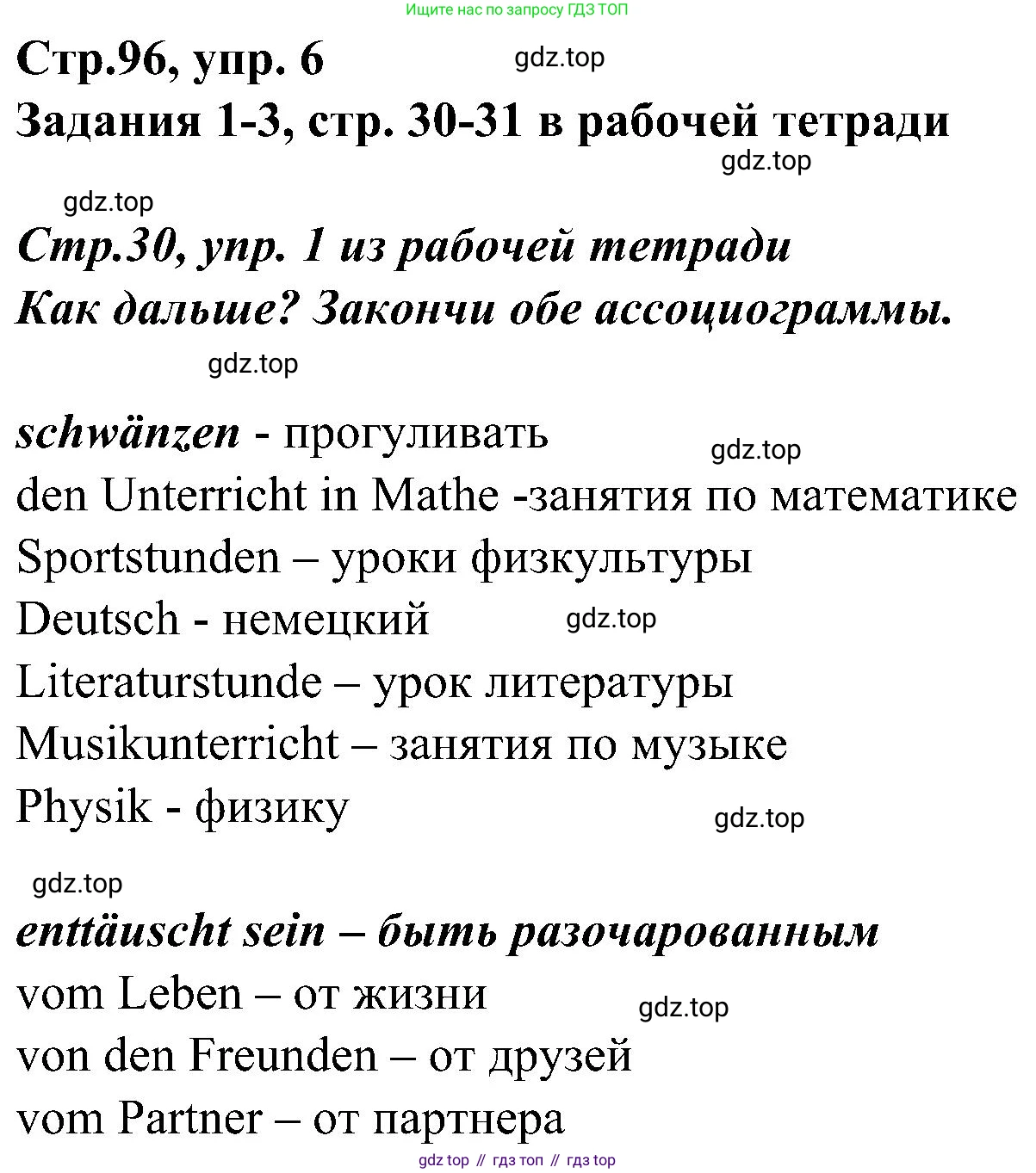 Немецкий язык (Deutsch), 9 класс учебник (lehrbuch), авторы: Бим Инесса Львовна (Bim I), Садомова Людмила Васильевна (Sadomova L), издательство Просвещение, Москва, 2023, бирюзового цвета, страница 96, номер 6, Решение 2023