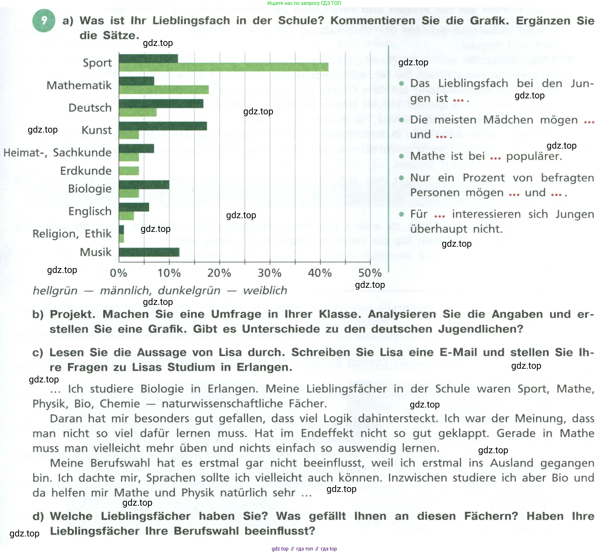 ГДЗ Немецкий язык (Deutsch), 10 класс учебник (lehrbuch), авторы: Бим Инесса Львовна (Bim I), Лытаева Мария Александровна (Lytajewa M), издательство Просвещение, Москва, 2023, страница 13, номер 9, Условие