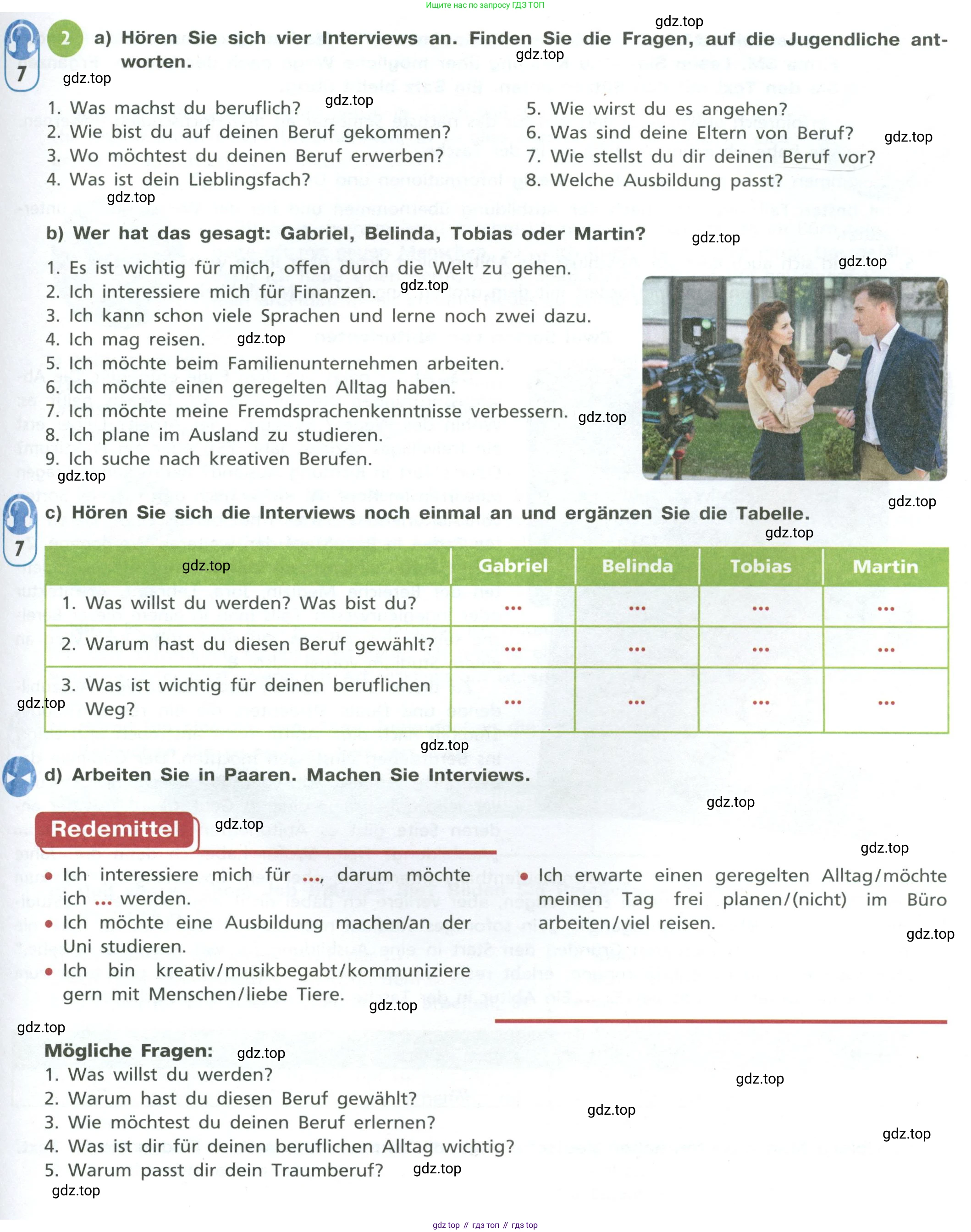 ГДЗ Немецкий язык (Deutsch), 10 класс учебник (lehrbuch), авторы: Бим Инесса Львовна (Bim I), Лытаева Мария Александровна (Lytajewa M), издательство Просвещение, Москва, 2023, страница 25, номер 2, Условие