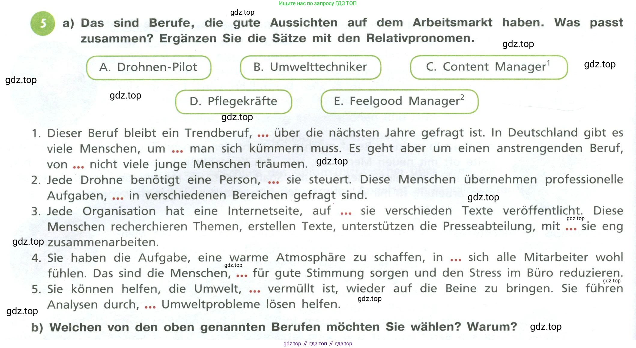 ГДЗ Немецкий язык (Deutsch), 10 класс учебник (lehrbuch), авторы: Бим Инесса Львовна (Bim I), Лытаева Мария Александровна (Lytajewa M), издательство Просвещение, Москва, 2023, страница 28, номер 5, Условие