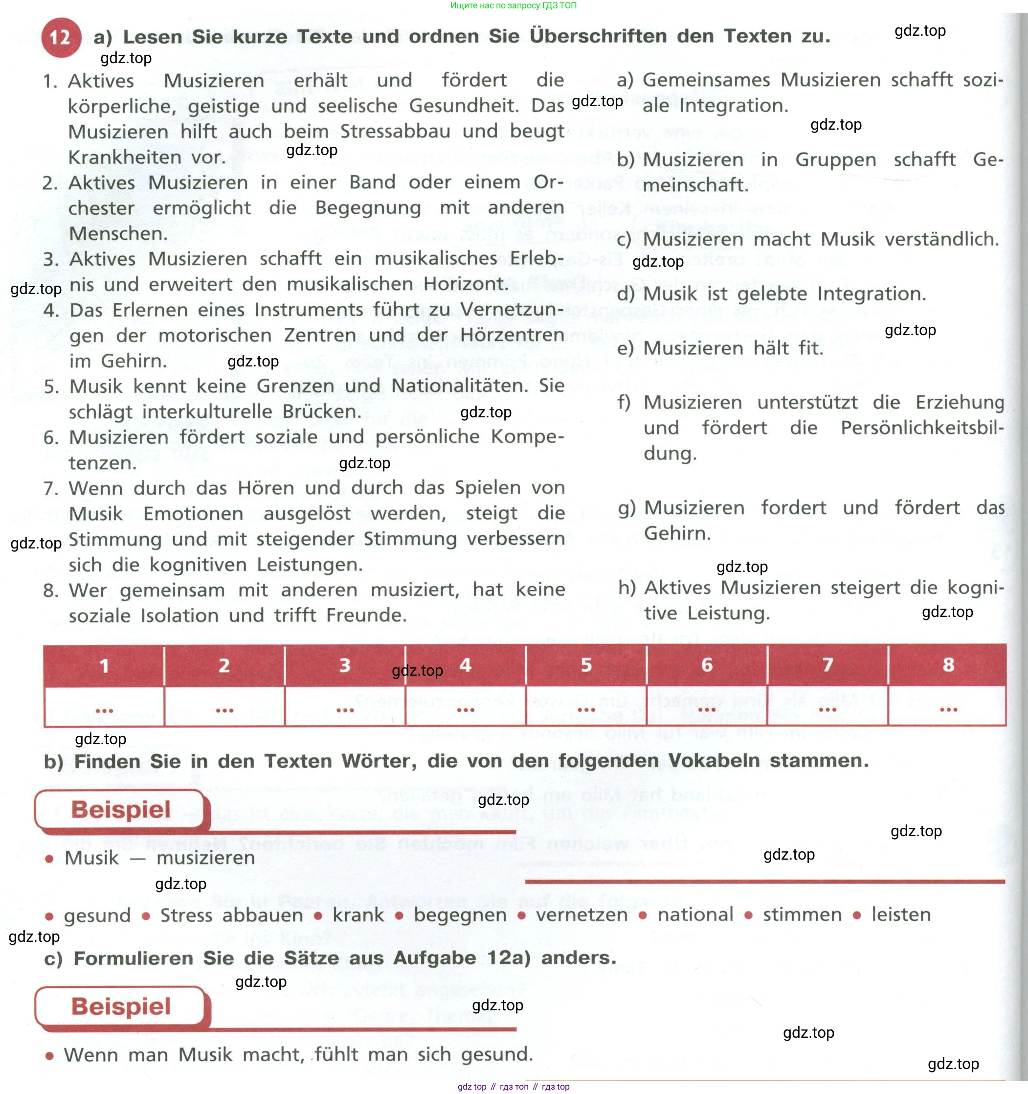 ГДЗ Немецкий язык (Deutsch), 10 класс учебник (lehrbuch), авторы: Бим Инесса Львовна (Bim I), Лытаева Мария Александровна (Lytajewa M), издательство Просвещение, Москва, 2023, страница 48, номер 12, Условие