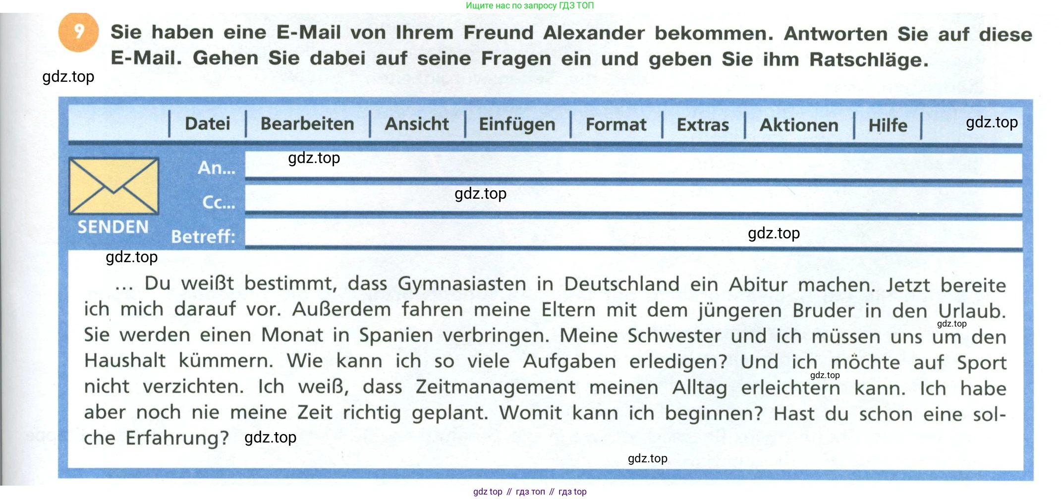 ГДЗ Немецкий язык (Deutsch), 10 класс учебник (lehrbuch), авторы: Бим Инесса Львовна (Bim I), Лытаева Мария Александровна (Lytajewa M), издательство Просвещение, Москва, 2023, страница 91, номер 9, Условие