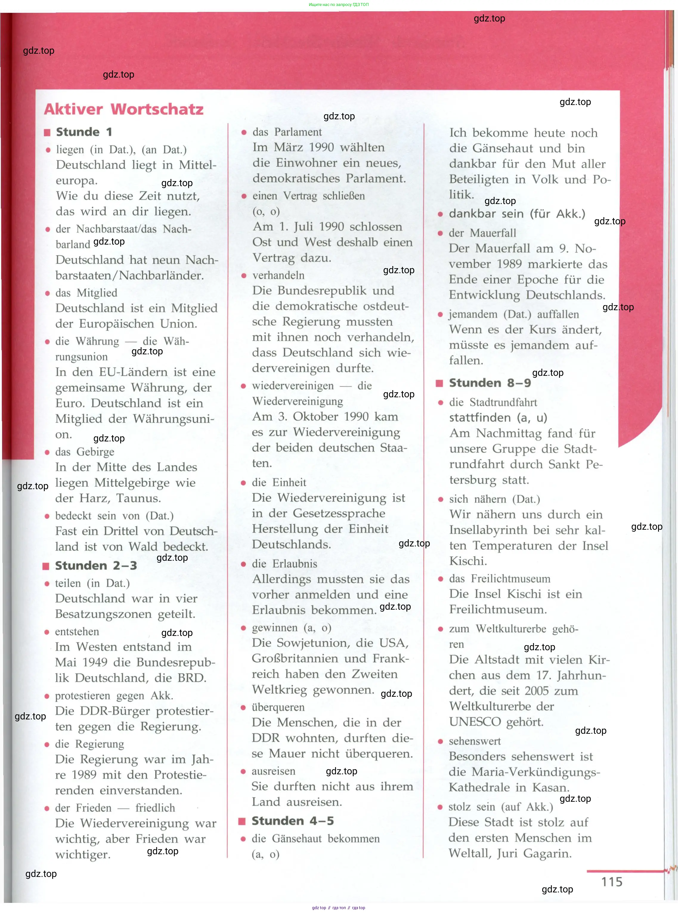 Немецкий язык (Deutsch), 10 класс учебник (lehrbuch), авторы: Бим Инесса Львовна (Bim I), Лытаева Мария Александровна (Lytajewa M), издательство Просвещение, Москва, 2023, страница 115