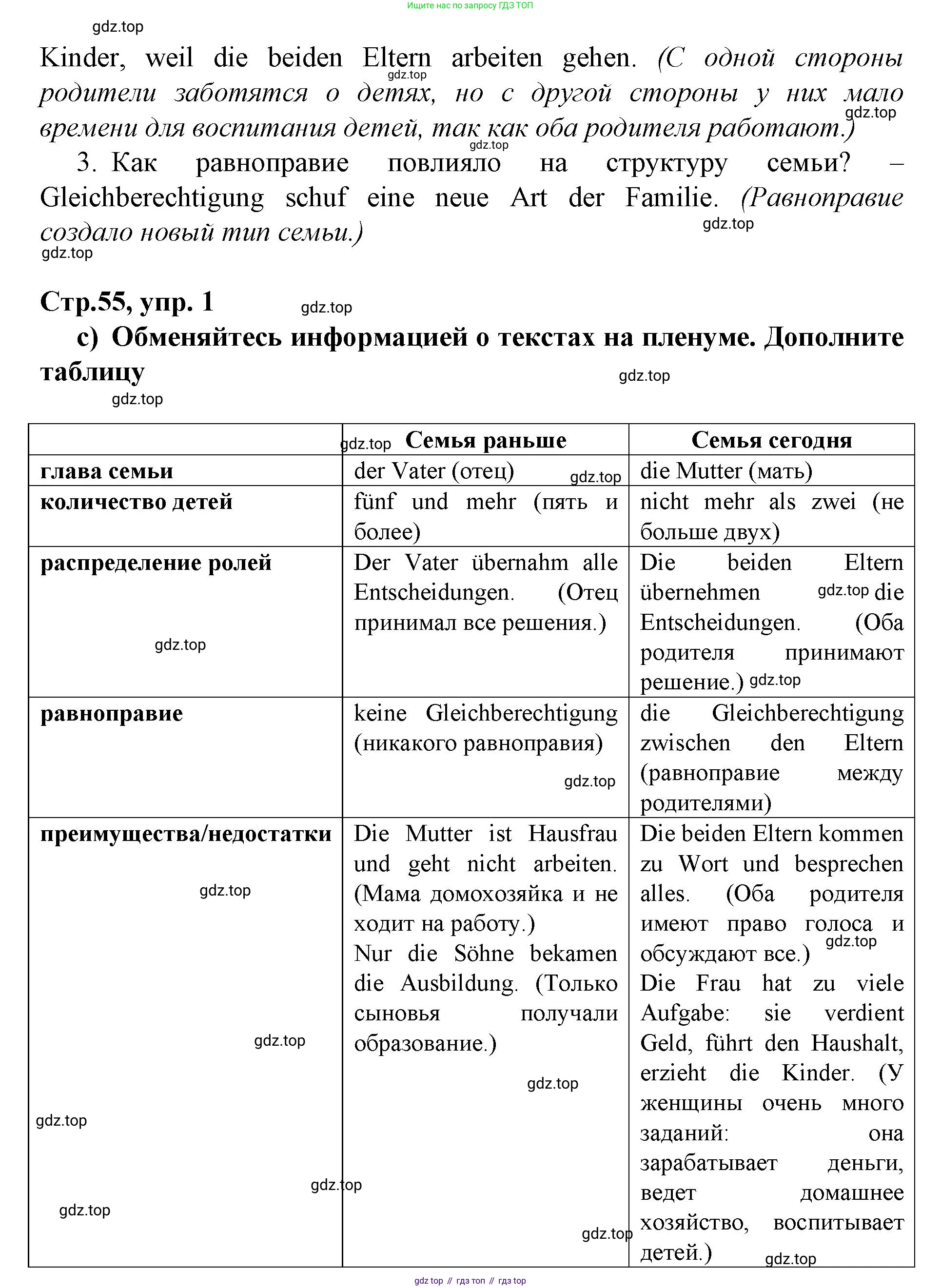 ГДЗ Немецкий язык (Deutsch), 10 класс учебник (lehrbuch), авторы: Бим Инесса Львовна (Bim I), Лытаева Мария Александровна (Lytajewa M), издательство Просвещение, Москва, 2023, страница 54, номер 1, Решение (продолжение 3)
