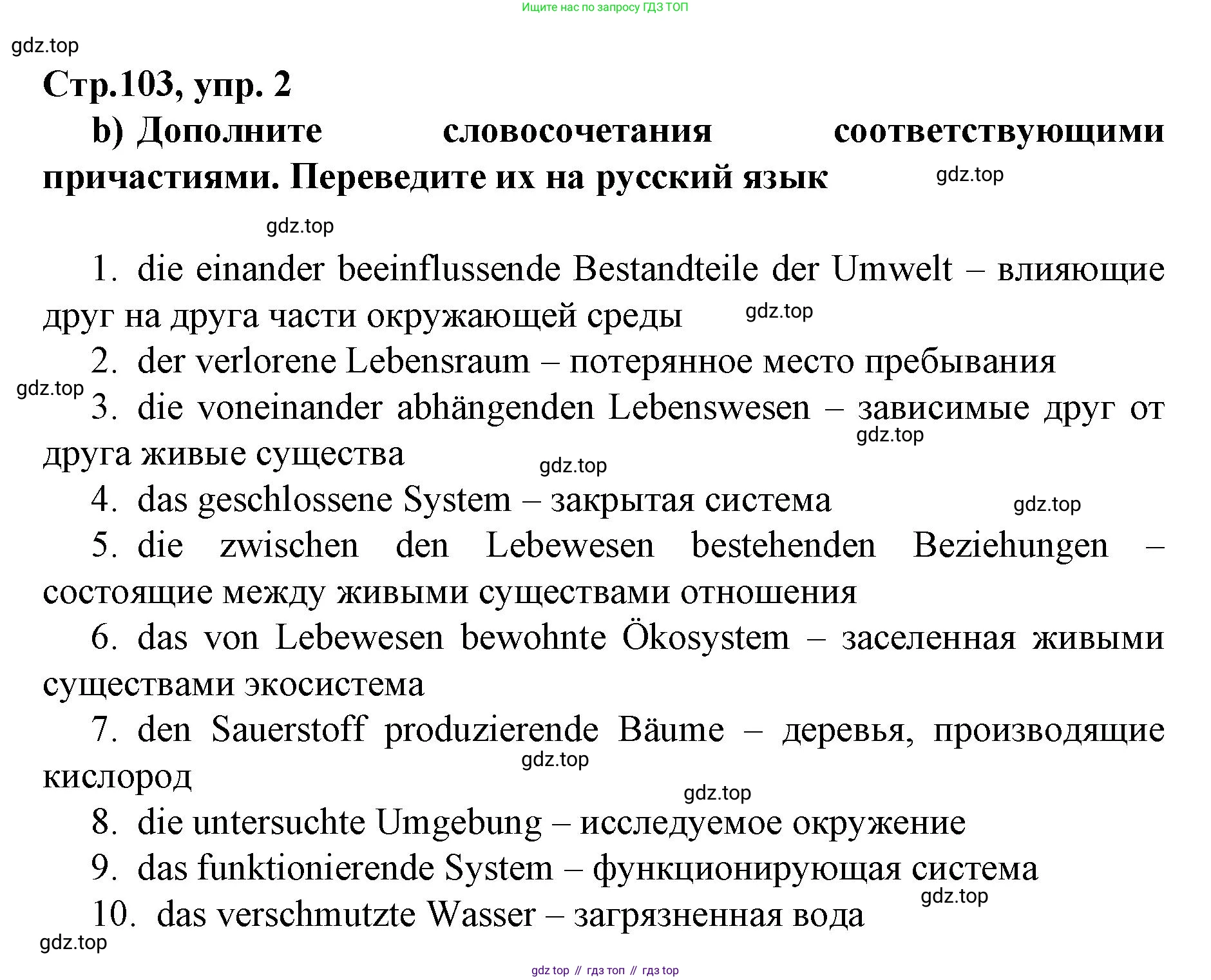 ГДЗ Немецкий язык (Deutsch), 10 класс учебник (lehrbuch), авторы: Бим Инесса Львовна (Bim I), Лытаева Мария Александровна (Lytajewa M), издательство Просвещение, Москва, 2023, страница 102, номер 2, Решение (продолжение 2)
