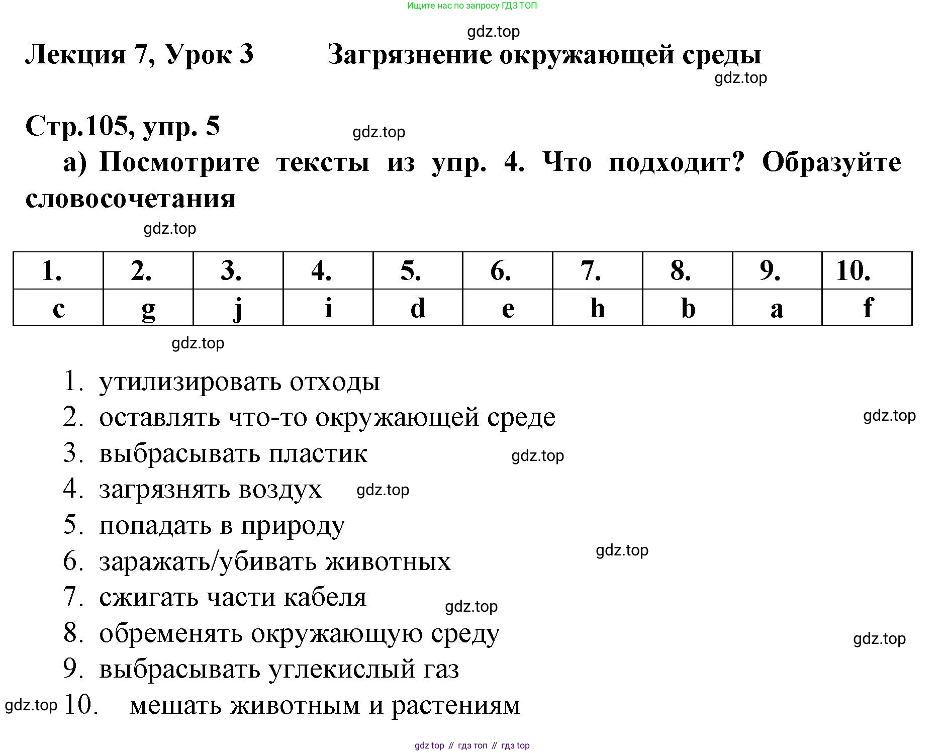 ГДЗ Немецкий язык (Deutsch), 10 класс учебник (lehrbuch), авторы: Бим Инесса Львовна (Bim I), Лытаева Мария Александровна (Lytajewa M), издательство Просвещение, Москва, 2023, страница 105, номер 5, Решение