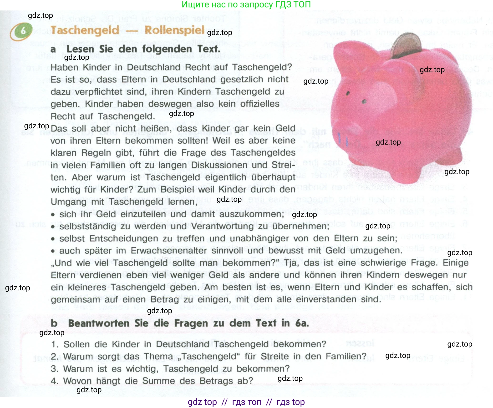 Немецкий язык (Deutsch), 10 класс учебник (lehrbuch), авторы: Аверин Михаил Михайлович (Awerin М), Бажанов Александр Евгеньевич, Фурманова София Львовна, Джин Фридерике (Jin Friederike), Рорман Лутц (Rohrmann Lutz), Михалак Магдалена (Michalak Magdalena), Фосс Уте (Voß Ute), издательство Просвещение, Москва, 2019, страница 35, номер 6, Условие