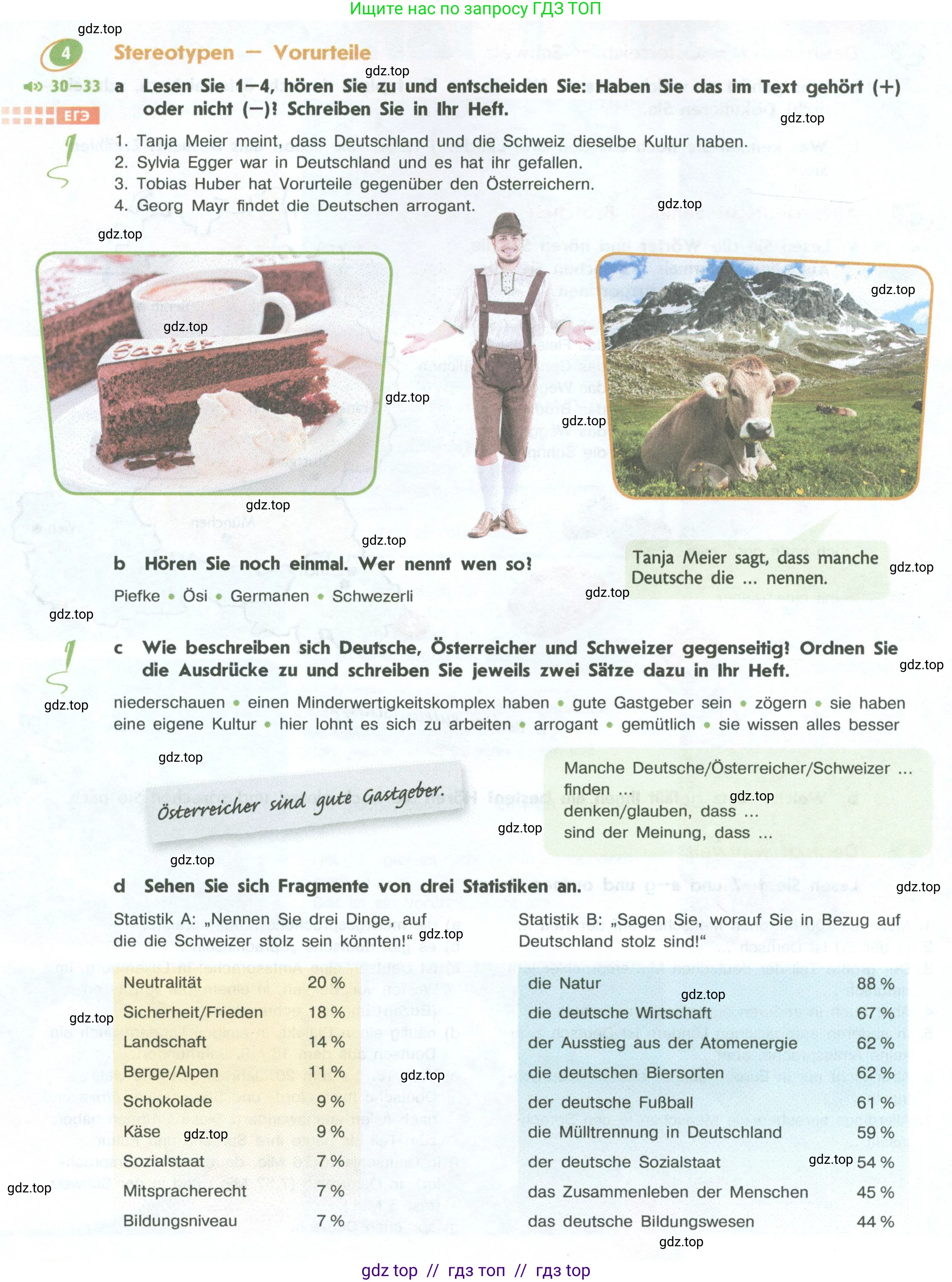 Немецкий язык (Deutsch), 10 класс учебник (lehrbuch), авторы: Аверин Михаил Михайлович (Awerin М), Бажанов Александр Евгеньевич, Фурманова София Львовна, Джин Фридерике (Jin Friederike), Рорман Лутц (Rohrmann Lutz), Михалак Магдалена (Michalak Magdalena), Фосс Уте (Voß Ute), издательство Просвещение, Москва, 2019, страница 62, номер 4, Условие