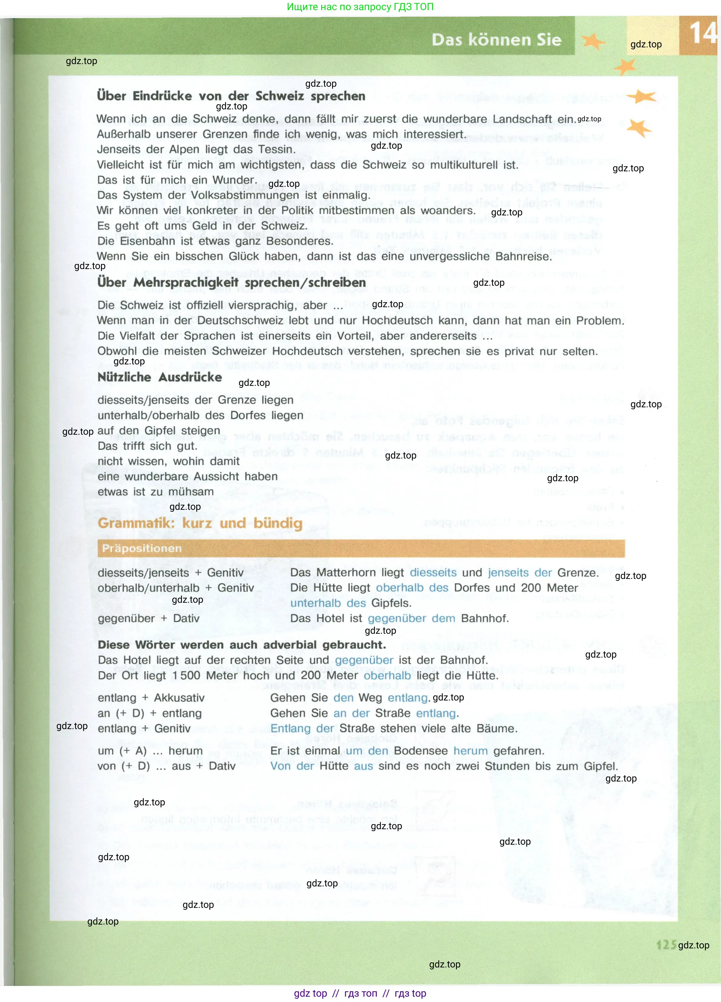 Немецкий язык (Deutsch), 10 класс учебник (lehrbuch), авторы: Аверин Михаил Михайлович (Awerin М), Бажанов Александр Евгеньевич, Фурманова София Львовна, Джин Фридерике (Jin Friederike), Рорман Лутц (Rohrmann Lutz), Михалак Магдалена (Michalak Magdalena), Фосс Уте (Voß Ute), издательство Просвещение, Москва, 2019, страница 125