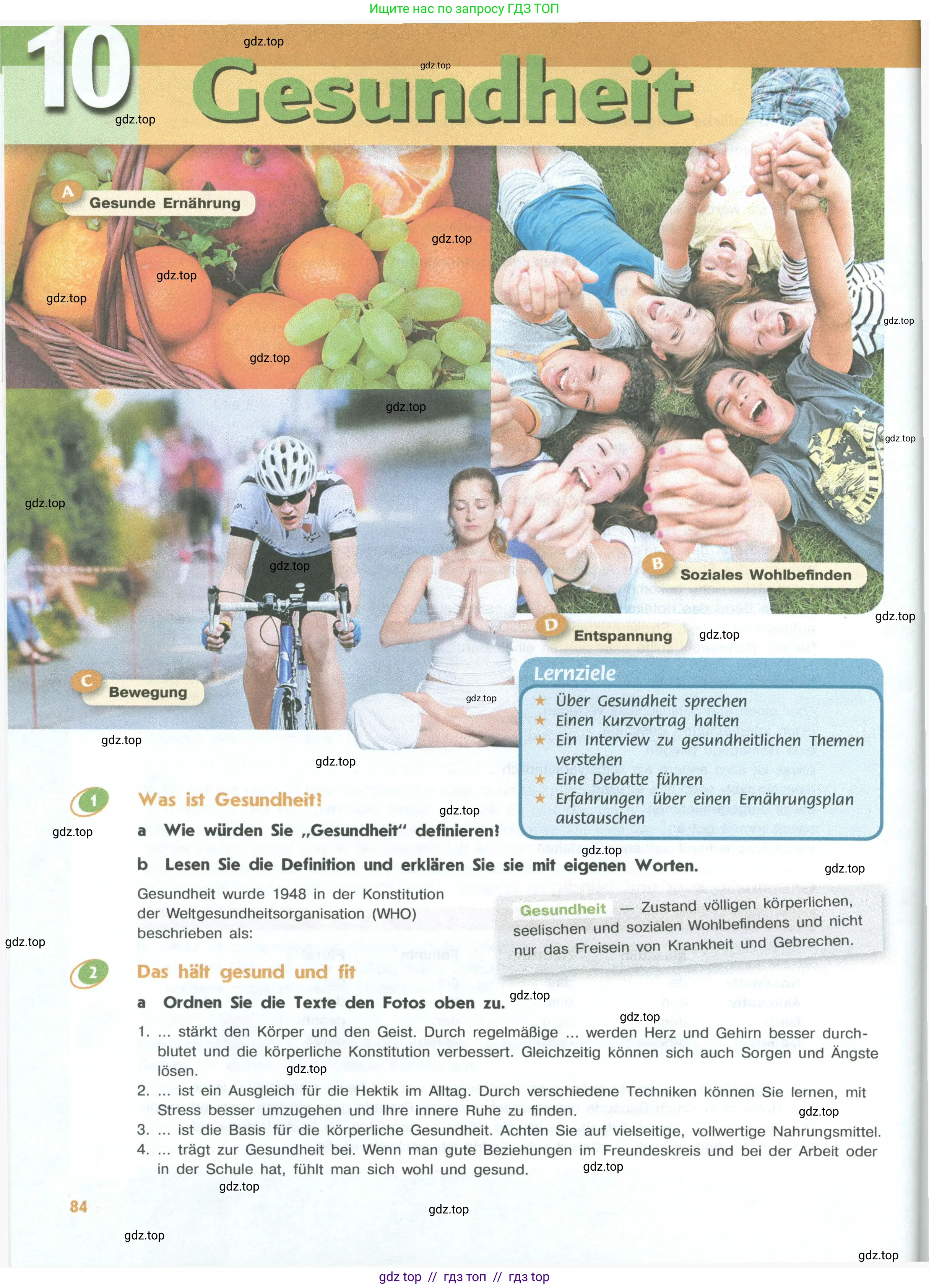 Немецкий язык (Deutsch), 10 класс учебник (lehrbuch), авторы: Аверин Михаил Михайлович (Awerin М), Бажанов Александр Евгеньевич, Фурманова София Львовна, Джин Фридерике (Jin Friederike), Рорман Лутц (Rohrmann Lutz), Михалак Магдалена (Michalak Magdalena), Фосс Уте (Voß Ute), издательство Просвещение, Москва, 2019, страница 84