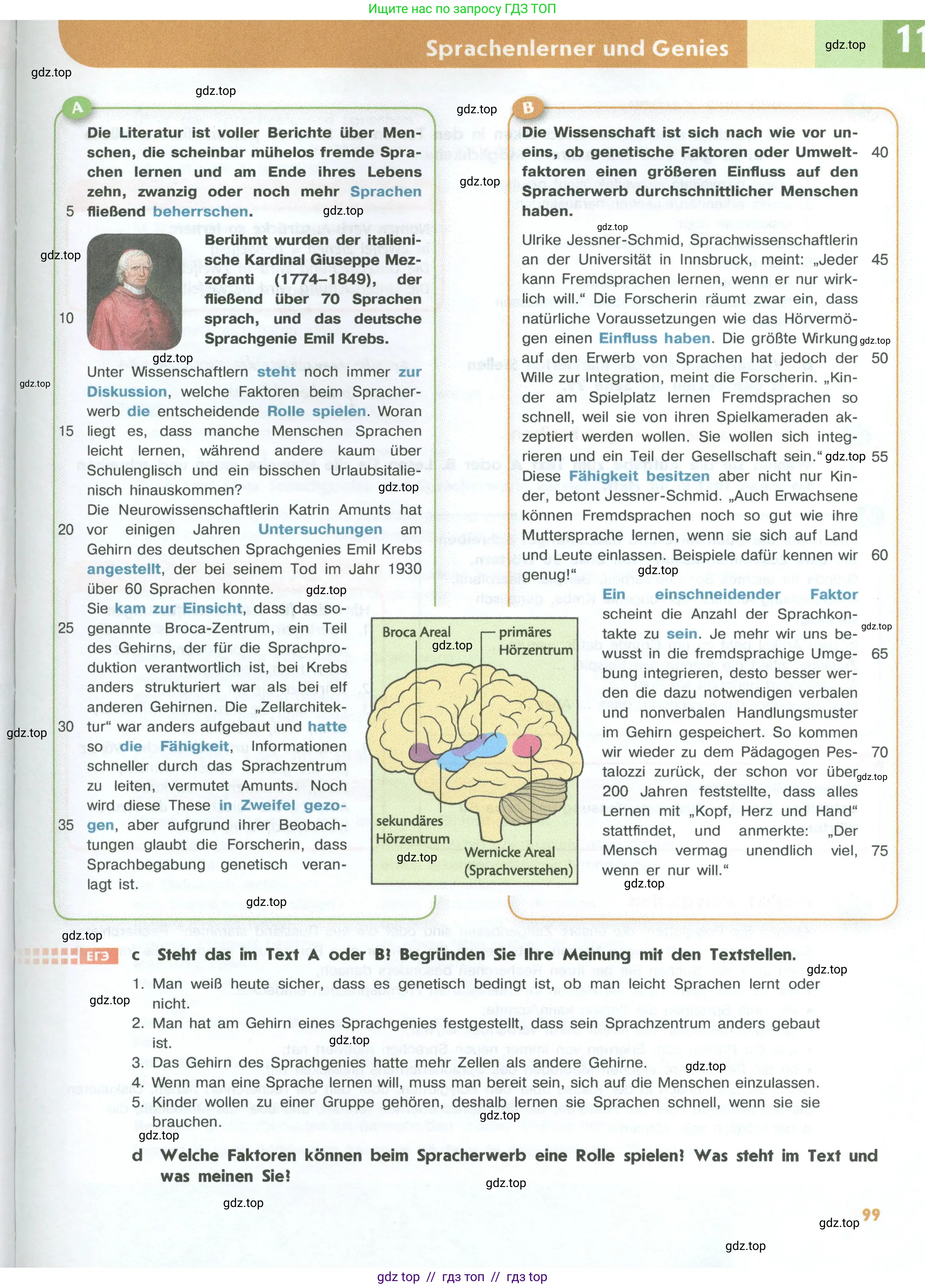 Немецкий язык (Deutsch), 10 класс учебник (lehrbuch), авторы: Аверин Михаил Михайлович (Awerin М), Бажанов Александр Евгеньевич, Фурманова София Львовна, Джин Фридерике (Jin Friederike), Рорман Лутц (Rohrmann Lutz), Михалак Магдалена (Michalak Magdalena), Фосс Уте (Voß Ute), издательство Просвещение, Москва, 2019, страница 99