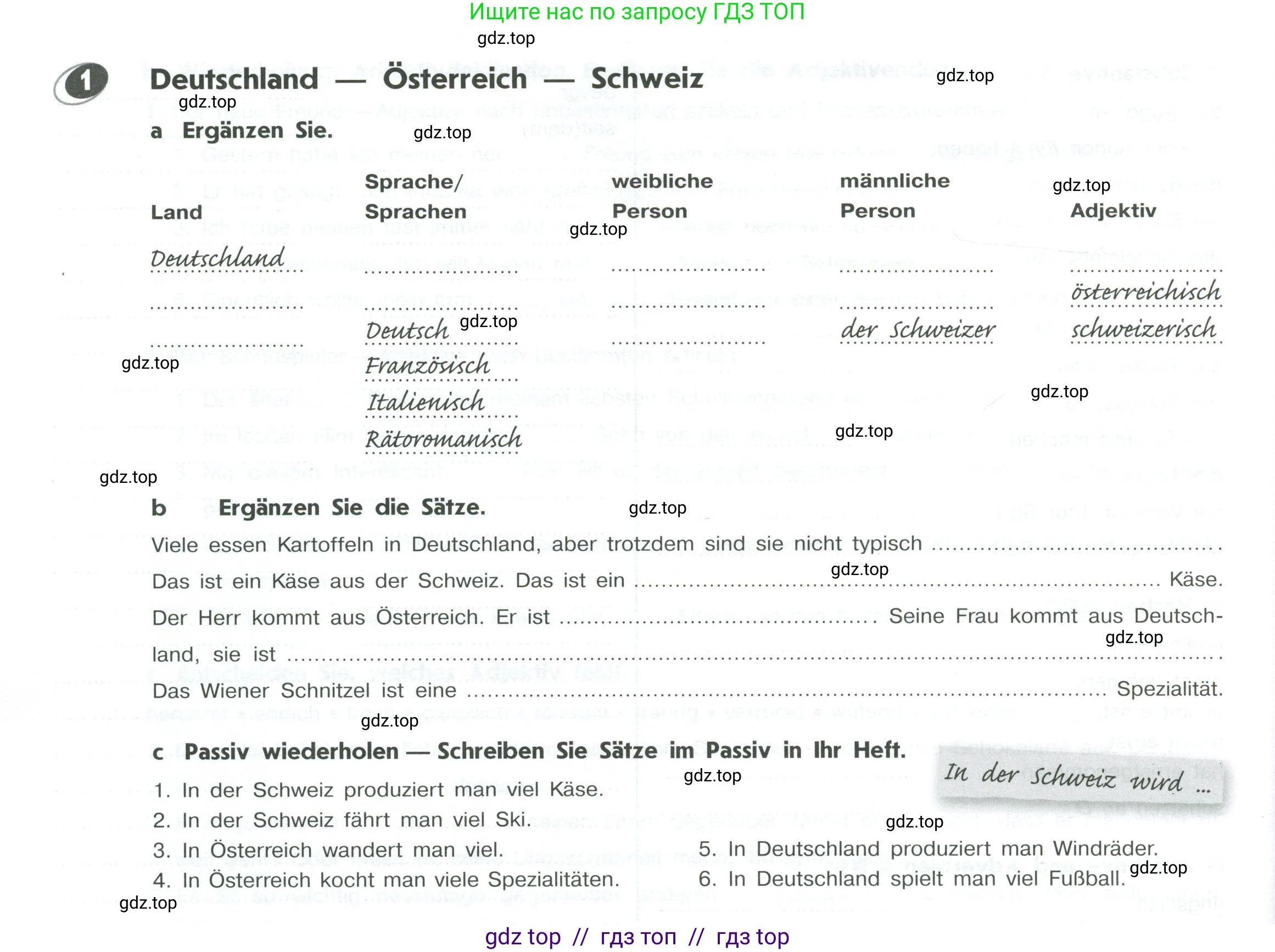 Немецкий язык (Deutsch), 10 класс рабочая тетрадь (arbeitsbuch), авторы: Бажанов Александр Евгеньевич, Фурманова София Львовна, Джин Фридерике (Jin Friederike), Рорман Лутц (Rohrmann Lutz), Михалак Магдалена (Michalak Magdalena), Фосс Уте (Voß Ute), издательство Просвещение, Москва, 2019, страница 32, номер 1, Условие