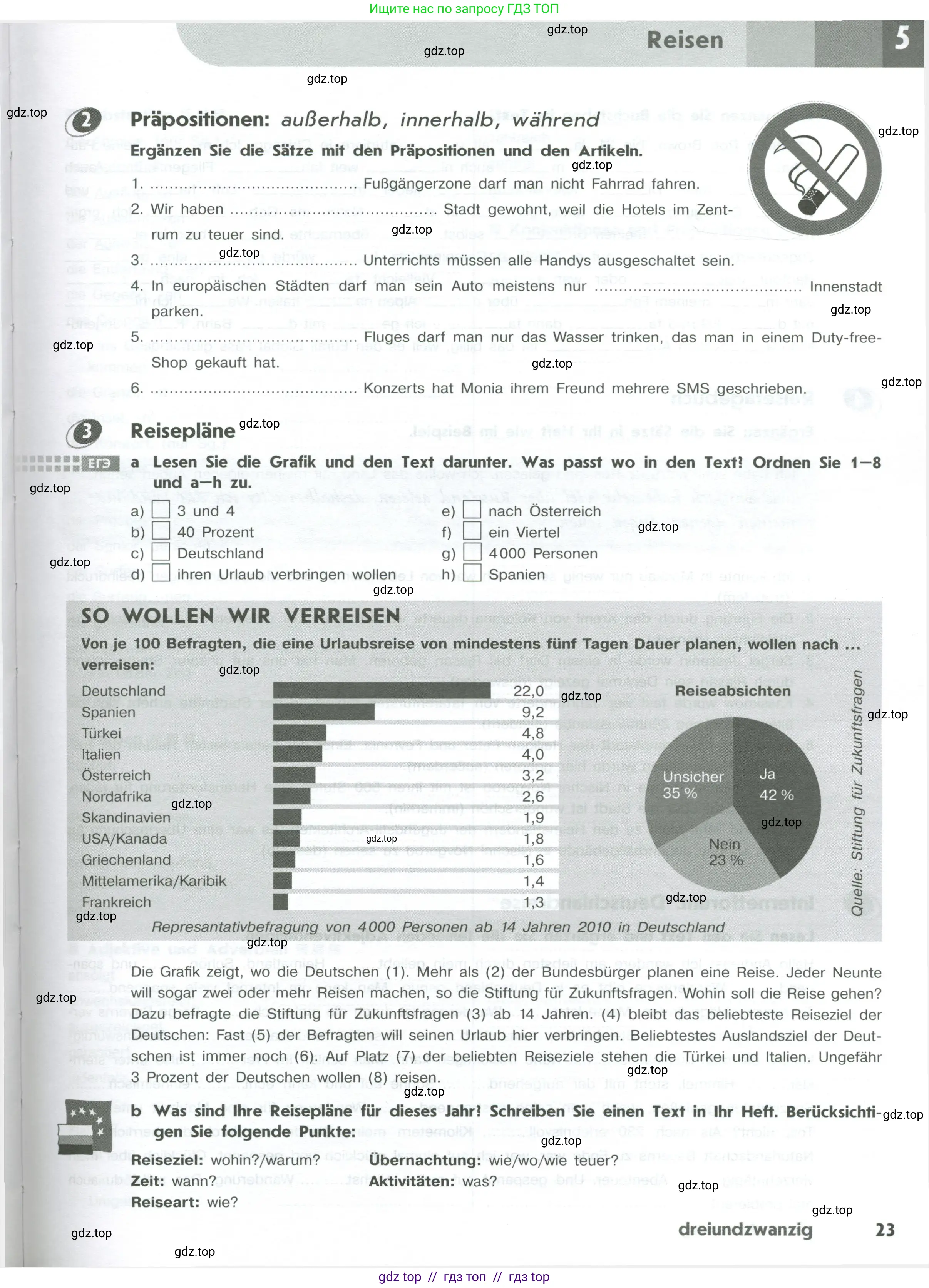 Немецкий язык (Deutsch), 10 класс рабочая тетрадь (arbeitsbuch), авторы: Бажанов Александр Евгеньевич, Фурманова София Львовна, Джин Фридерике (Jin Friederike), Рорман Лутц (Rohrmann Lutz), Михалак Магдалена (Michalak Magdalena), Фосс Уте (Voß Ute), издательство Просвещение, Москва, 2019, страница 23