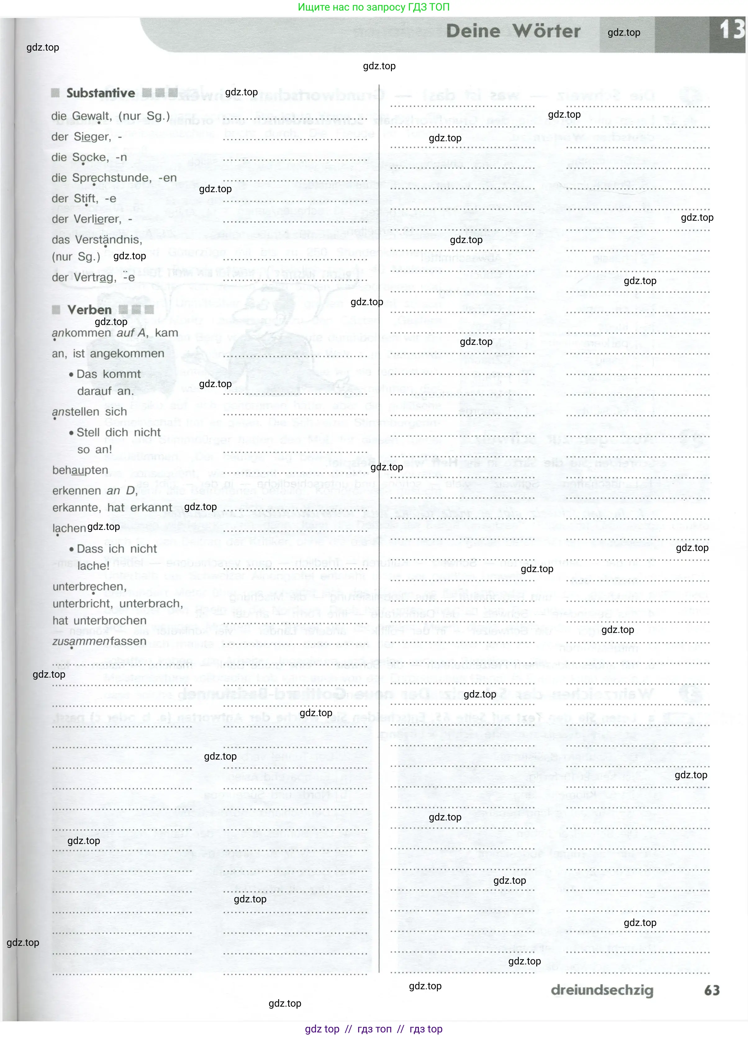 Немецкий язык (Deutsch), 10 класс рабочая тетрадь (arbeitsbuch), авторы: Бажанов Александр Евгеньевич, Фурманова София Львовна, Джин Фридерике (Jin Friederike), Рорман Лутц (Rohrmann Lutz), Михалак Магдалена (Michalak Magdalena), Фосс Уте (Voß Ute), издательство Просвещение, Москва, 2019, страница 63