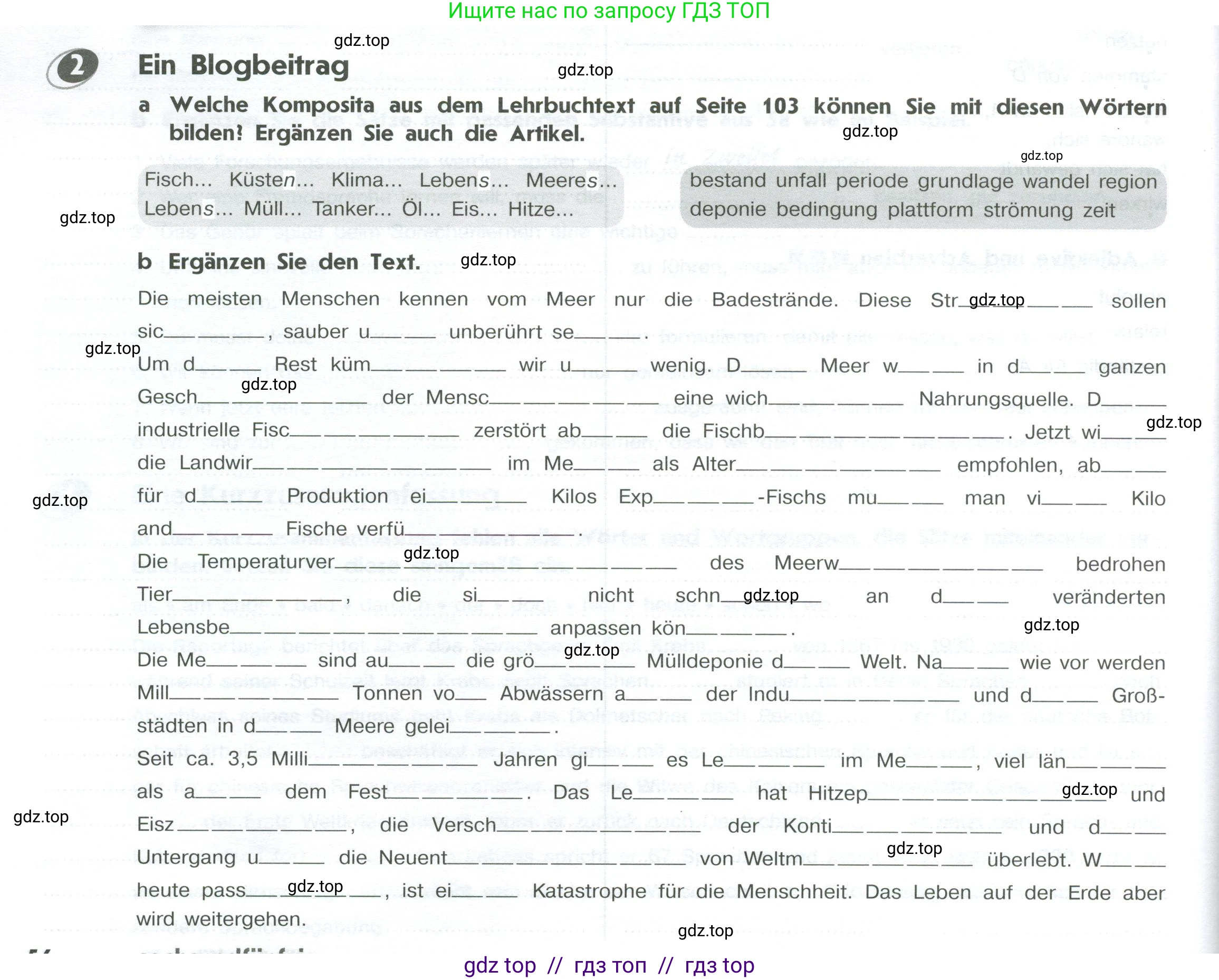 Немецкий язык (Deutsch), 10 класс рабочая тетрадь (arbeitsbuch), авторы: Бажанов Александр Евгеньевич, Фурманова София Львовна, Джин Фридерике (Jin Friederike), Рорман Лутц (Rohrmann Lutz), Михалак Магдалена (Michalak Magdalena), Фосс Уте (Voß Ute), издательство Просвещение, Москва, 2019, страница 56, номер 2, Условие