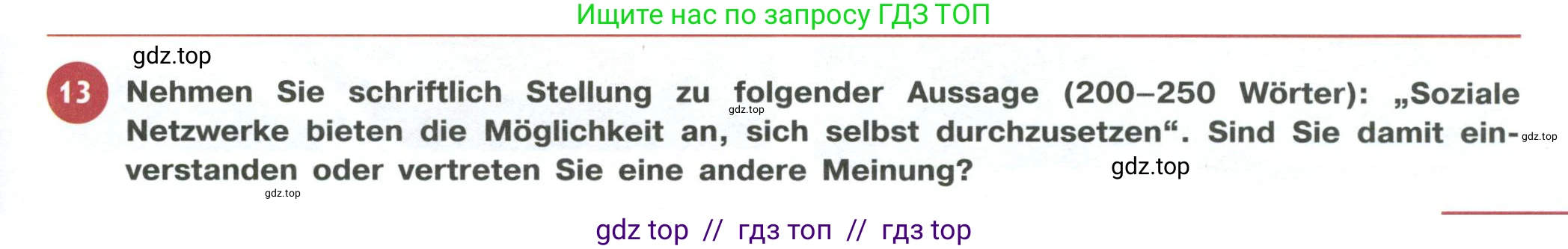 Немецкий язык (Deutsch), 11 класс учебник (lehrbuch), авторы: Бим Инесса Львовна (Bim I), Лытаева Мария Александровна (Lytajewa M), издательство Просвещение, Москва, страница 53, номер 13, Условие