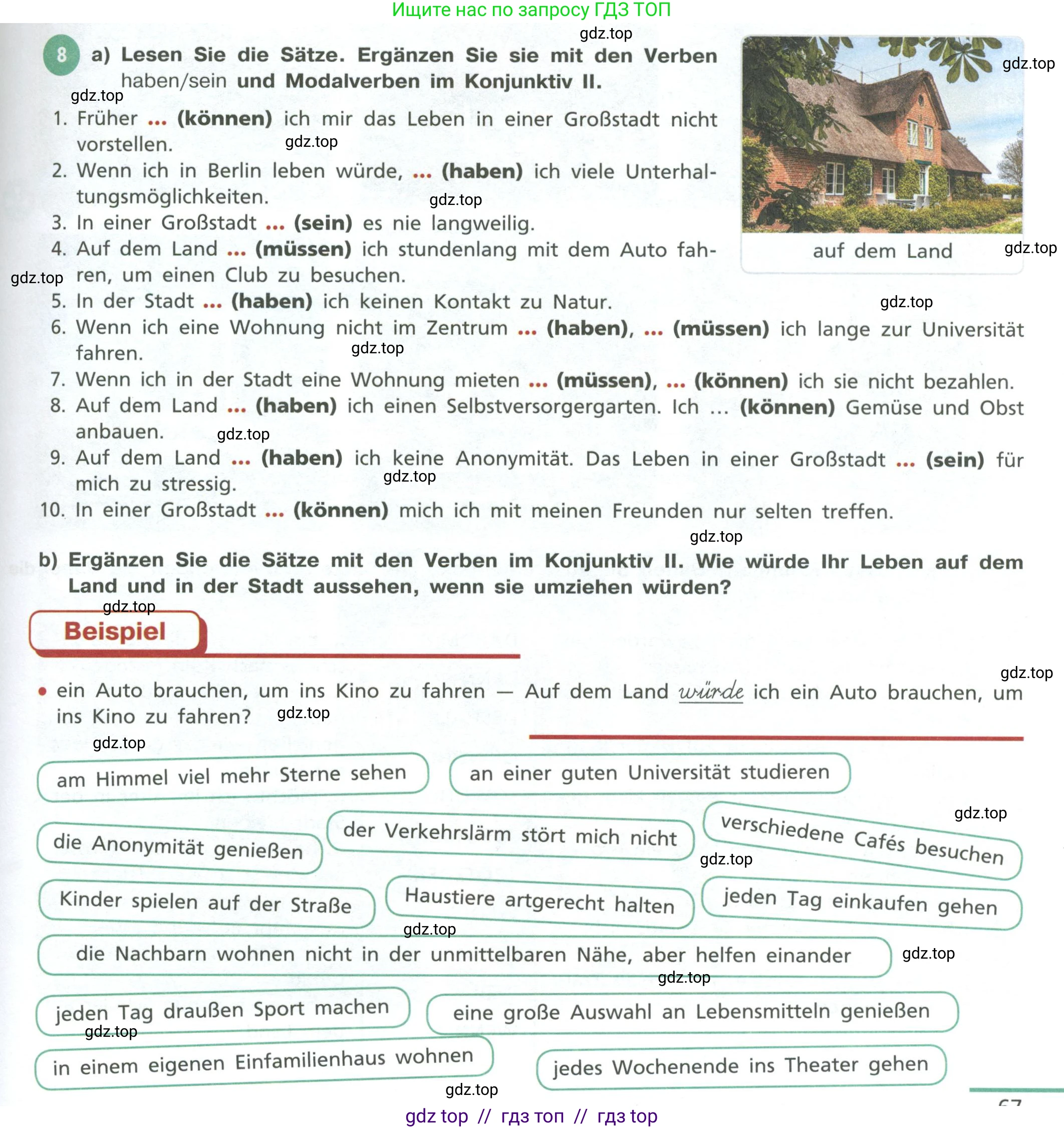 Немецкий язык (Deutsch), 11 класс учебник (lehrbuch), авторы: Бим Инесса Львовна (Bim I), Лытаева Мария Александровна (Lytajewa M), издательство Просвещение, Москва, страница 67, номер 8, Условие