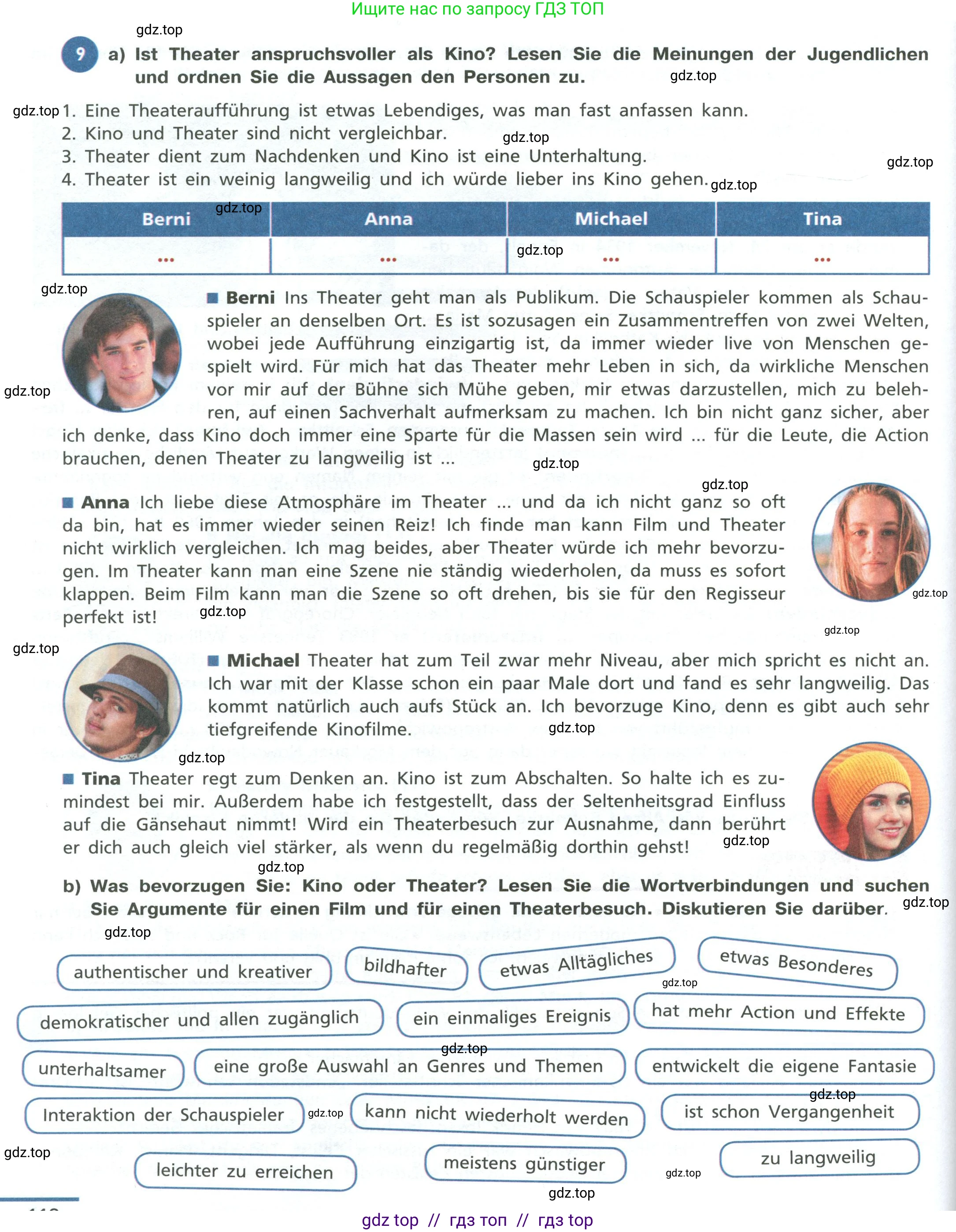 Немецкий язык (Deutsch), 11 класс учебник (lehrbuch), авторы: Бим Инесса Львовна (Bim I), Лытаева Мария Александровна (Lytajewa M), издательство Просвещение, Москва, страница 118, номер 9, Условие