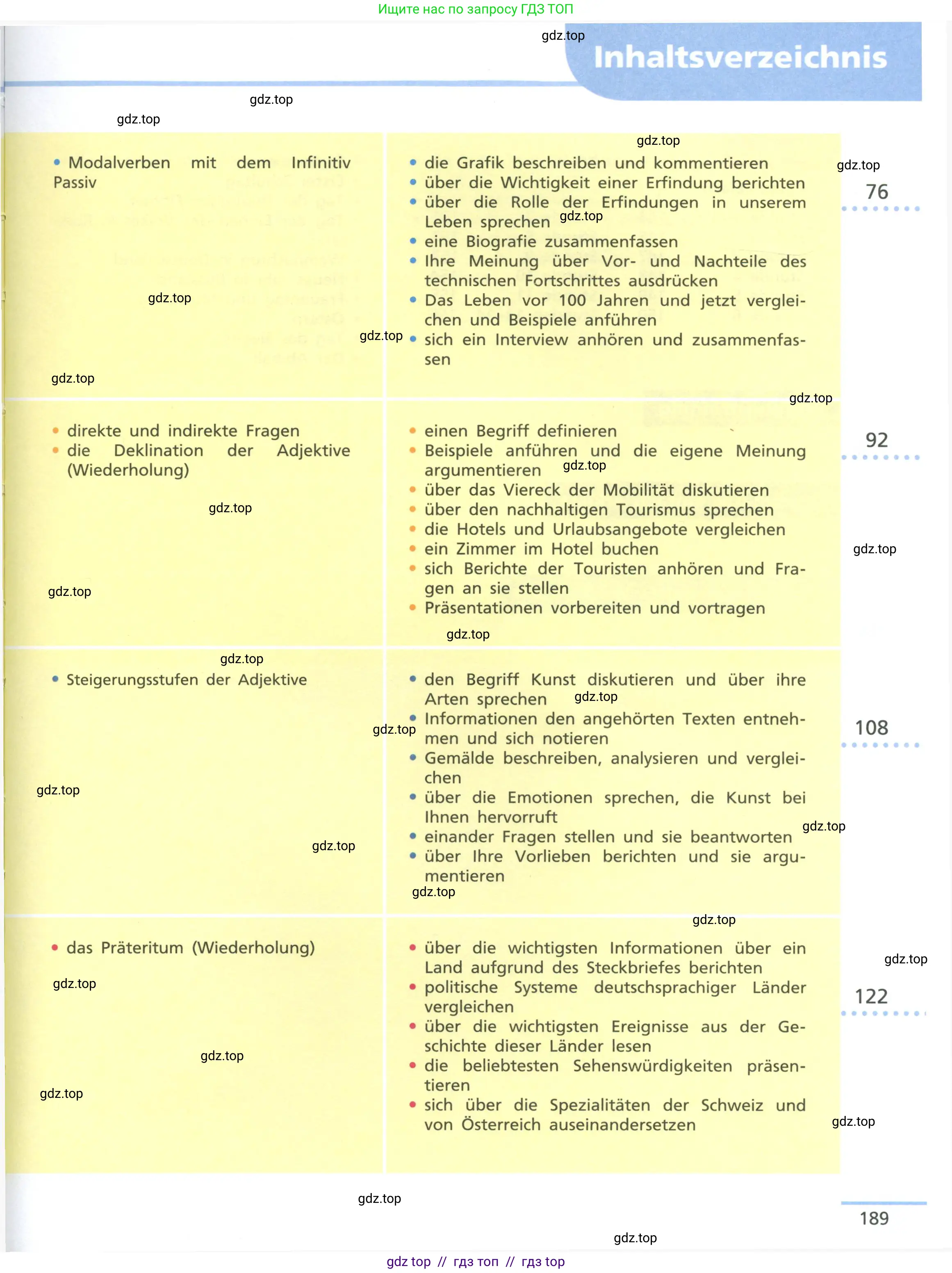 Немецкий язык (Deutsch), 11 класс учебник (lehrbuch), авторы: Бим Инесса Львовна (Bim I), Лытаева Мария Александровна (Lytajewa M), издательство Просвещение, Москва, страница 189