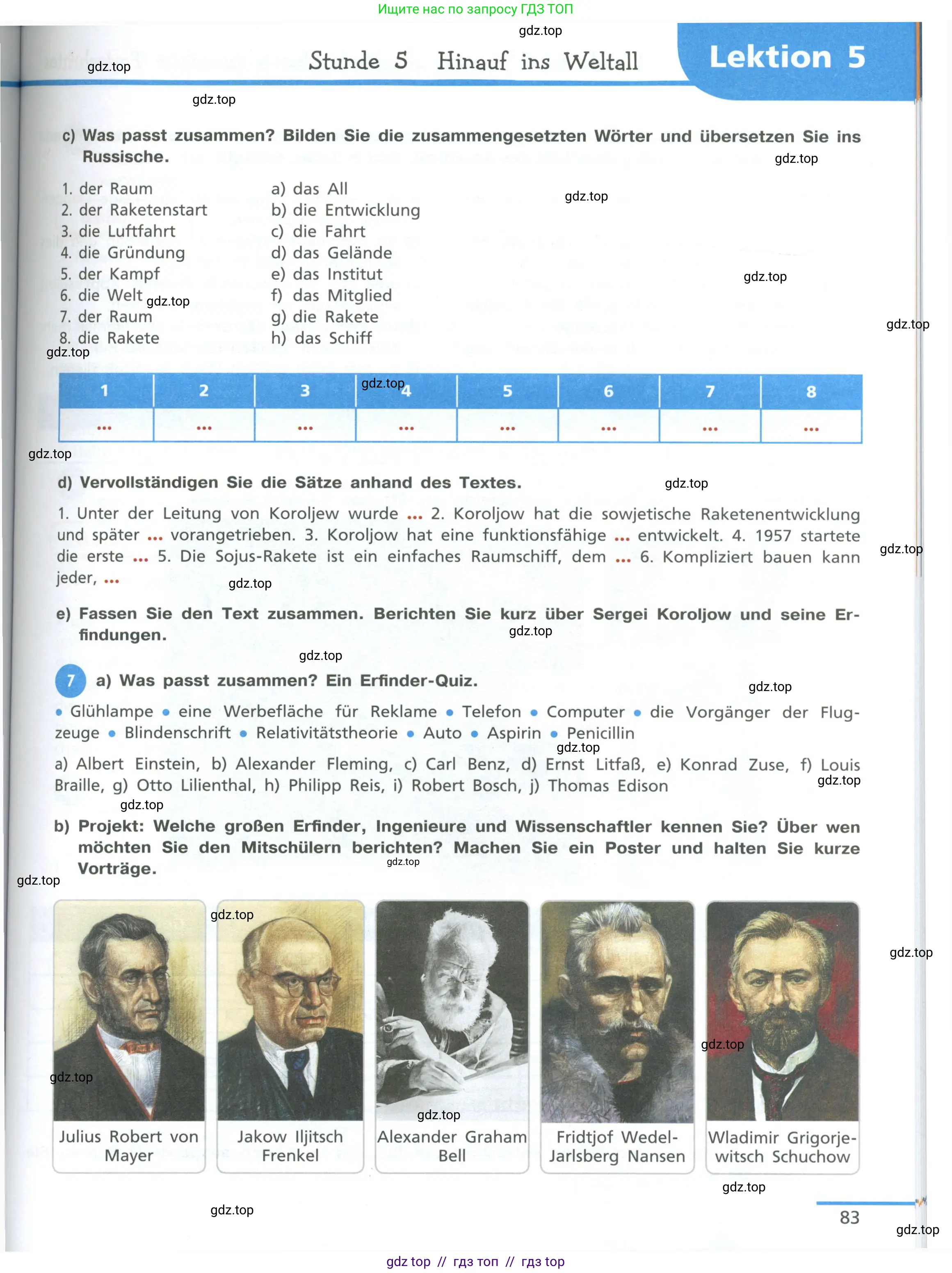 Немецкий язык (Deutsch), 11 класс учебник (lehrbuch), авторы: Бим Инесса Львовна (Bim I), Лытаева Мария Александровна (Lytajewa M), издательство Просвещение, Москва, страница 83