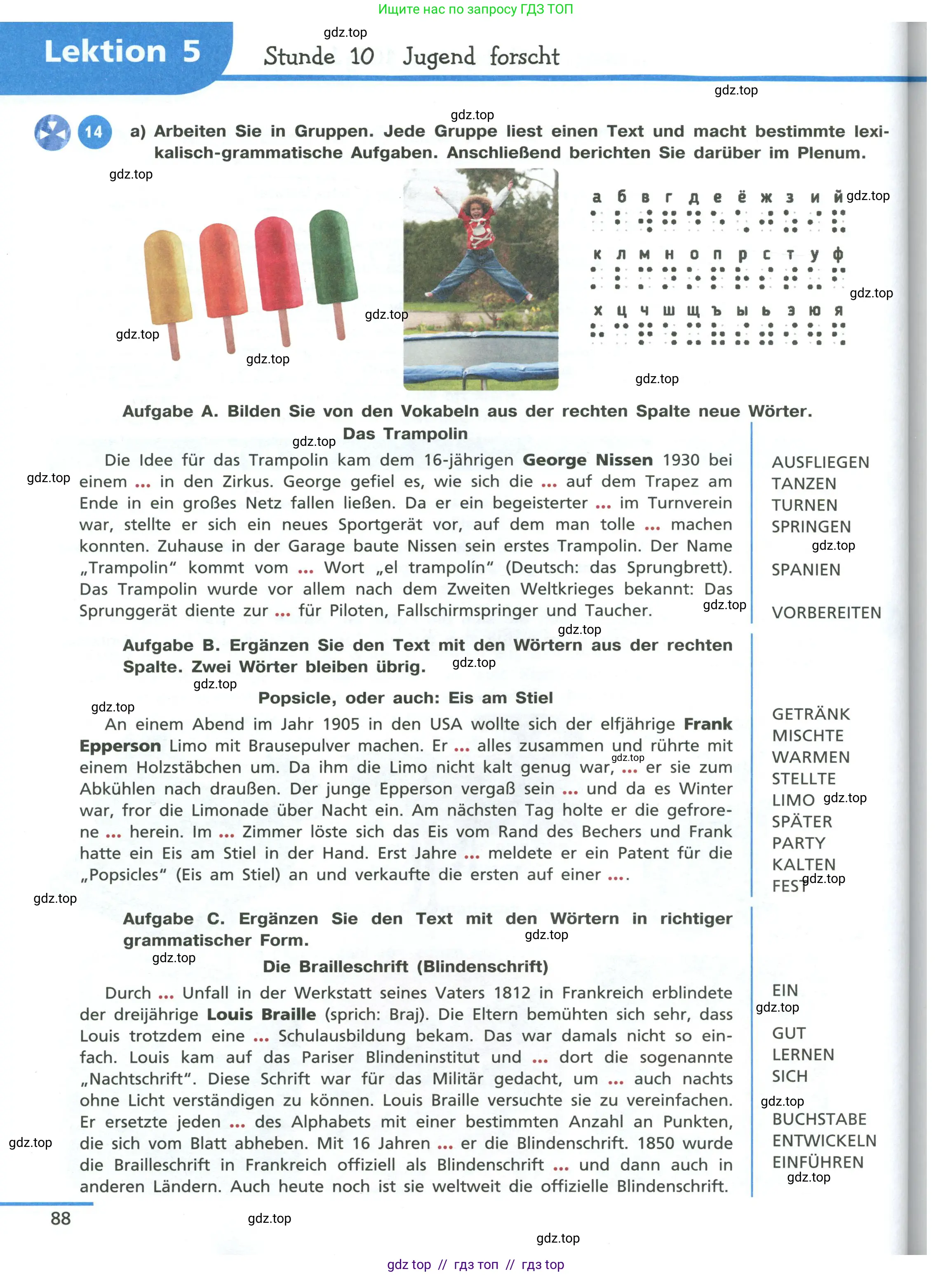 Немецкий язык (Deutsch), 11 класс учебник (lehrbuch), авторы: Бим Инесса Львовна (Bim I), Лытаева Мария Александровна (Lytajewa M), издательство Просвещение, Москва, страница 88