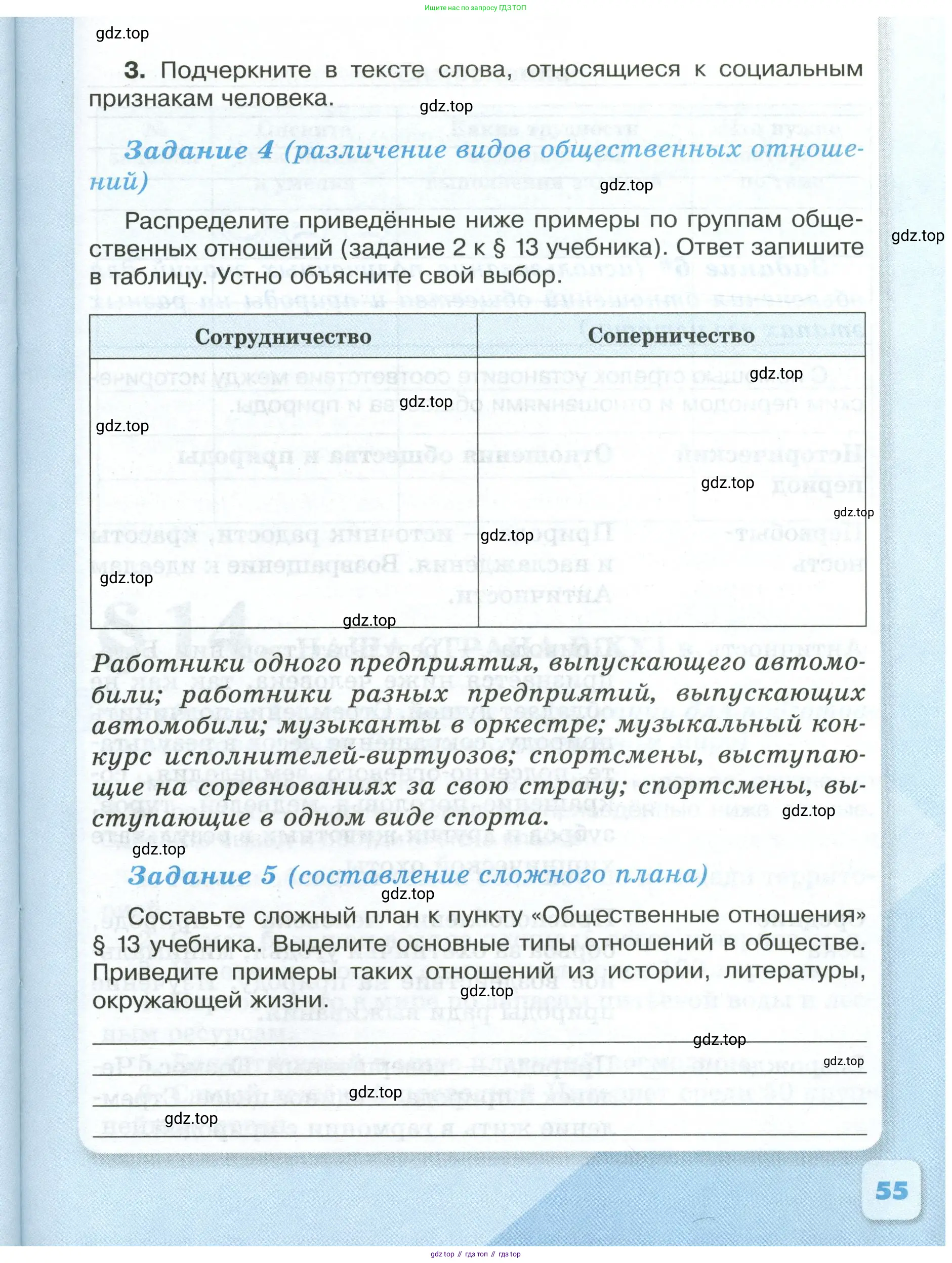Обществознание, 6 класс рабочая тетрадь, автор: Иванова Людмила Фроловна, издательство Просвещение, Москва, 2023, оранжевого цвета, страница 55