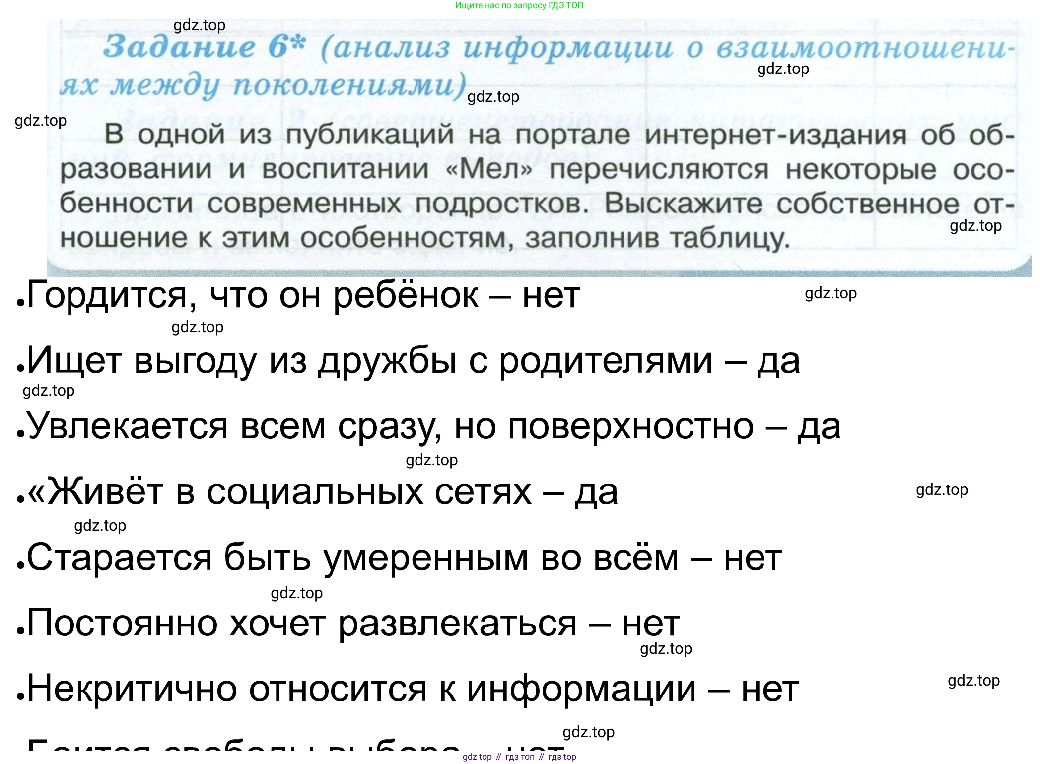ГДЗ Обществознание, 6 класс рабочая тетрадь, автор: Иванова Людмила Фроловна, издательство Просвещение, Москва, 2023, оранжевого цвета, страница 15, номер 6, Решение