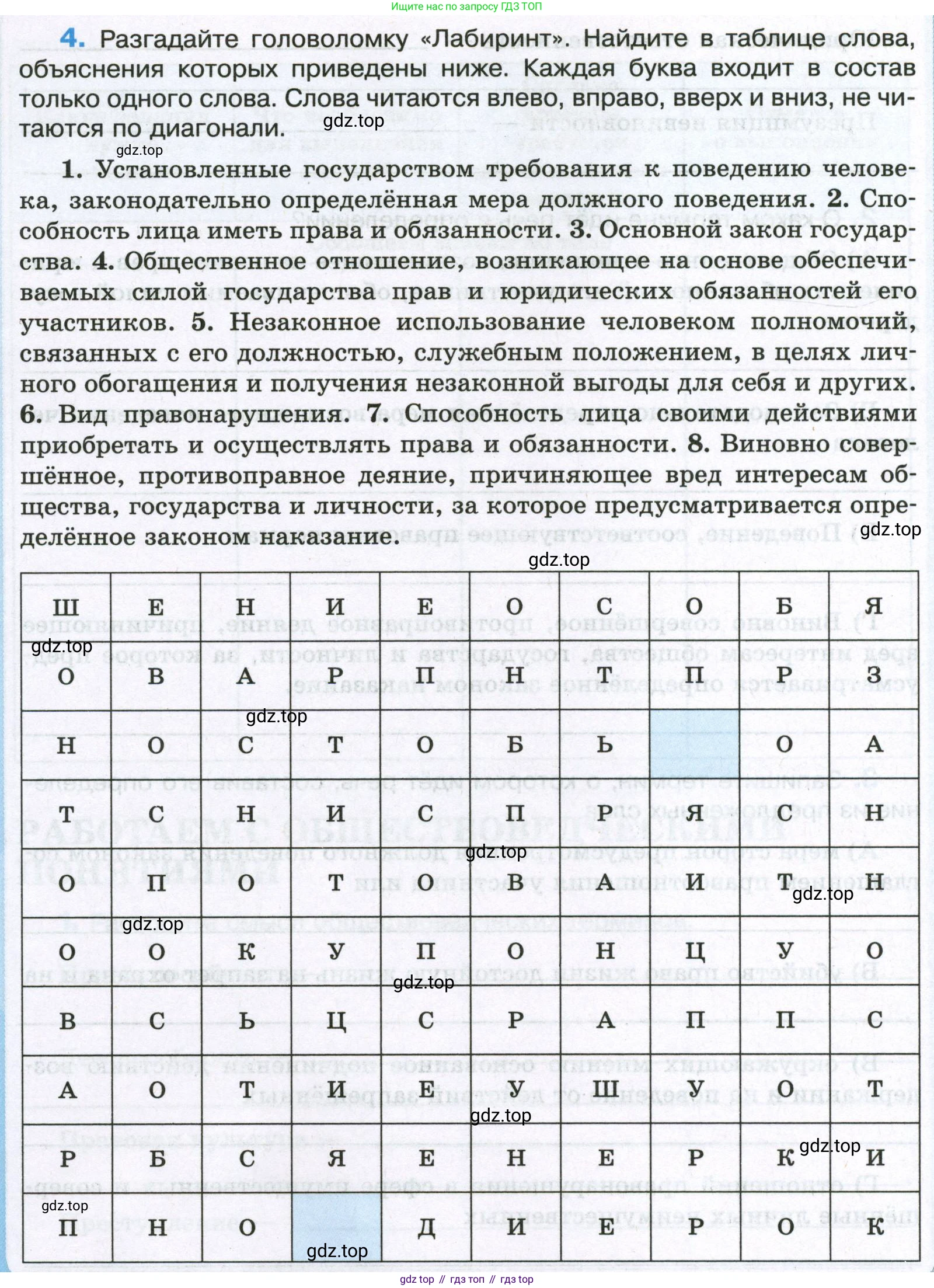 ГДЗ Обществознание, 7 класс рабочая тетрадь, авторы: Лобанов Илья Анатольевич, Шапарина Ольга Николаевна, издательство Просвещение, Москва, 2023, страница 40, номер 4, Условие