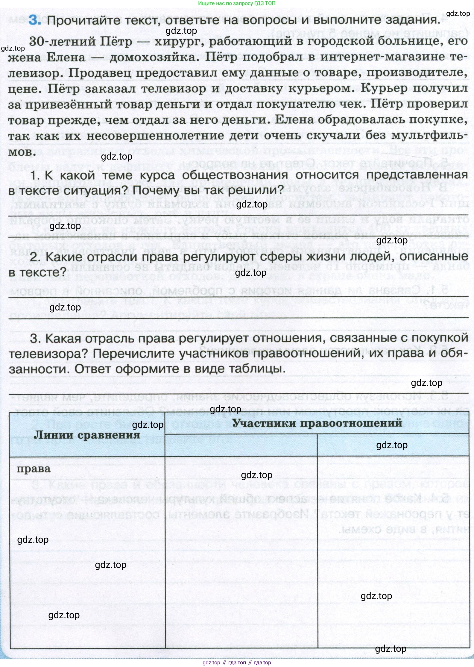 ГДЗ Обществознание, 7 класс рабочая тетрадь, авторы: Лобанов Илья Анатольевич, Шапарина Ольга Николаевна, издательство Просвещение, Москва, 2023, страница 92, номер 3, Условие