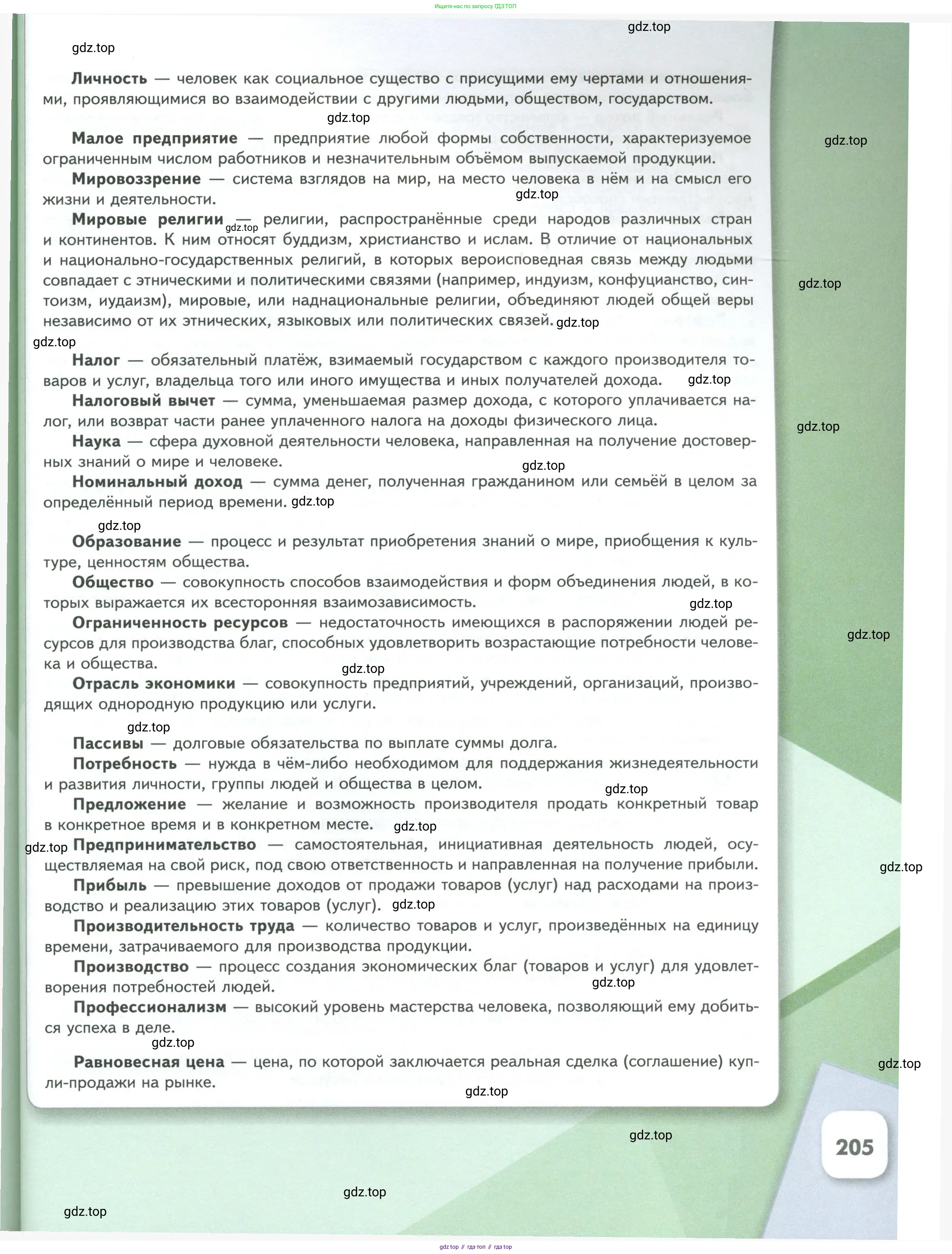 Обществознание, 8 класс Учебник, авторы: Боголюбов Леонид Наумович, Городецкая Наталия Ивановна, Иванова Людмила Фроловна, Лазебникова Анна Юрьевна, Рутковская Елена Лазаревна, Лобанов Илья Анатольевич, Французова Ольга Александровна, Зуев Василий Евгеньевич, Коланьков Александр Валерьевич, Бабенко Андрей Викторович, издательство Просвещение, Москва, 2023, зелёного цвета, страница 205