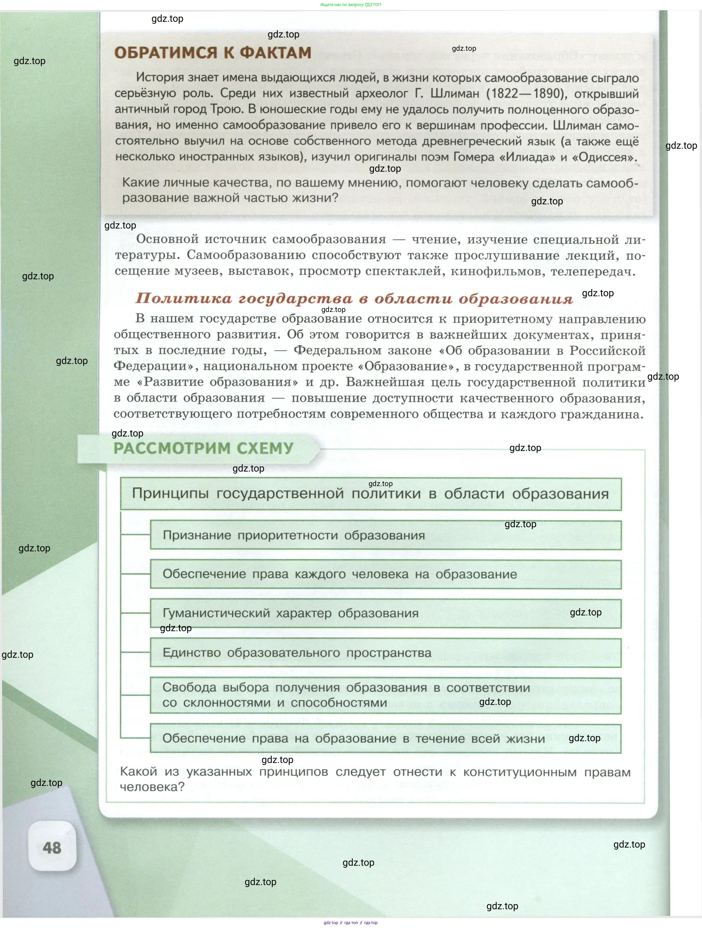 Обществознание, 8 класс Учебник, авторы: Боголюбов Леонид Наумович, Городецкая Наталия Ивановна, Иванова Людмила Фроловна, Лазебникова Анна Юрьевна, Рутковская Елена Лазаревна, Лобанов Илья Анатольевич, Французова Ольга Александровна, Зуев Василий Евгеньевич, Коланьков Александр Валерьевич, Бабенко Андрей Викторович, издательство Просвещение, Москва, 2023, зелёного цвета, страница 48