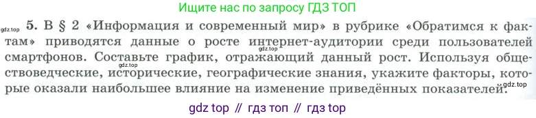 Обществознание, 8 класс Учебник, авторы: Боголюбов Леонид Наумович, Городецкая Наталия Ивановна, Иванова Людмила Фроловна, Лазебникова Анна Юрьевна, Рутковская Елена Лазаревна, Лобанов Илья Анатольевич, Французова Ольга Александровна, Зуев Василий Евгеньевич, Коланьков Александр Валерьевич, Бабенко Андрей Викторович, издательство Просвещение, Москва, 2023, зелёного цвета, страница 202, номер 5, Условие