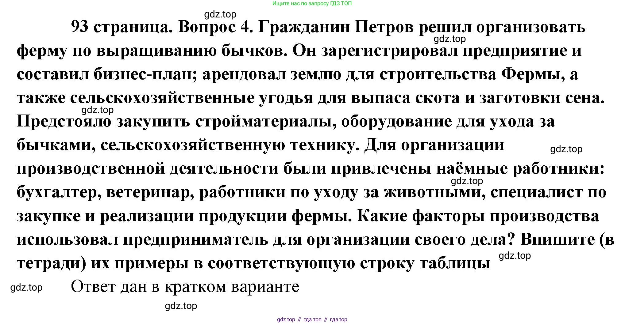 Обществознание, 8 класс Учебник, авторы: Боголюбов Леонид Наумович, Городецкая Наталия Ивановна, Иванова Людмила Фроловна, Лазебникова Анна Юрьевна, Рутковская Елена Лазаревна, Лобанов Илья Анатольевич, Французова Ольга Александровна, Зуев Василий Евгеньевич, Коланьков Александр Валерьевич, Бабенко Андрей Викторович, издательство Просвещение, Москва, 2023, зелёного цвета, страница 93, номер 4, Решение (подробный ответ)