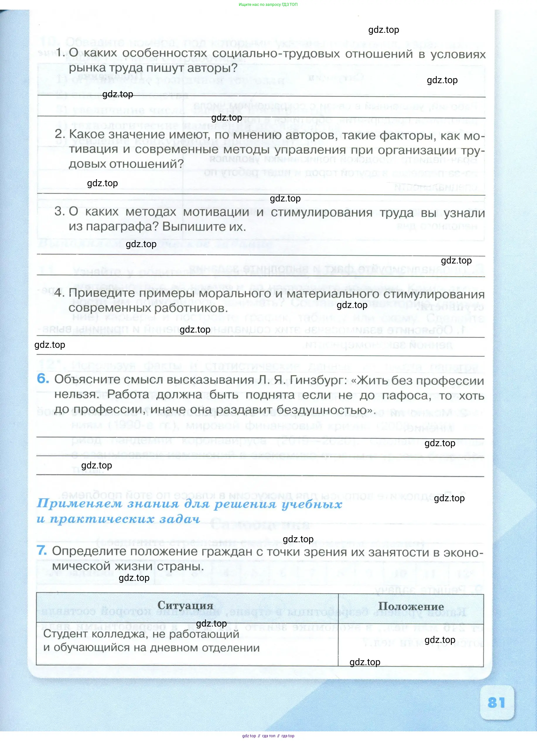 Обществознание, 8 класс рабочая тетрадь, авторы: Городецкая Наталия Ивановна, Рутковская Елена Лазаревна, издательство Просвещение, Москва, 2023, зелёного цвета, страница 81