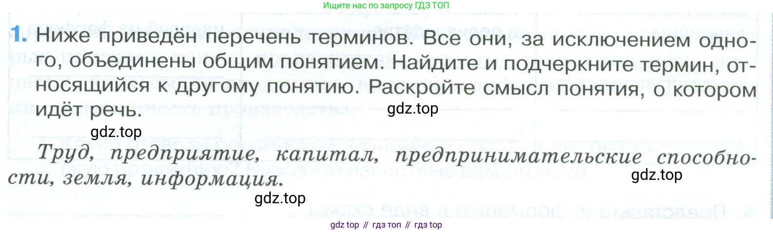 ГДЗ Обществознание, 8 класс рабочая тетрадь, авторы: Городецкая Наталия Ивановна, Рутковская Елена Лазаревна, издательство Просвещение, Москва, 2023, зелёного цвета, страница 55, номер 1, Условие