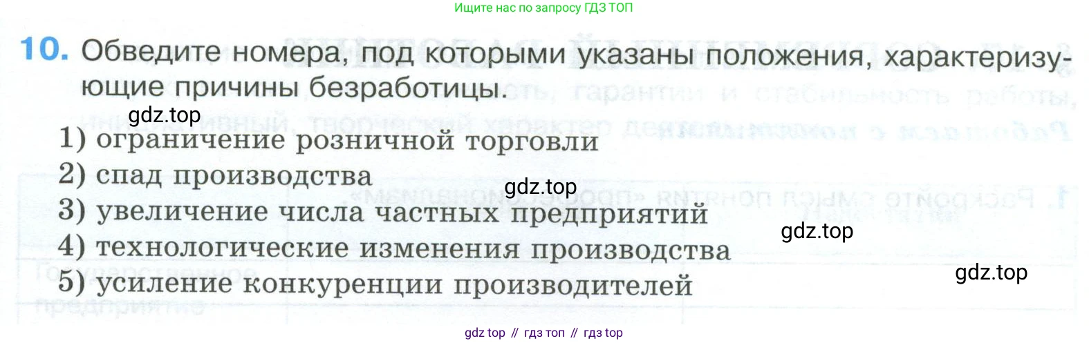 ГДЗ Обществознание, 8 класс рабочая тетрадь, авторы: Городецкая Наталия Ивановна, Рутковская Елена Лазаревна, издательство Просвещение, Москва, 2023, зелёного цвета, страница 83, номер 10, Условие