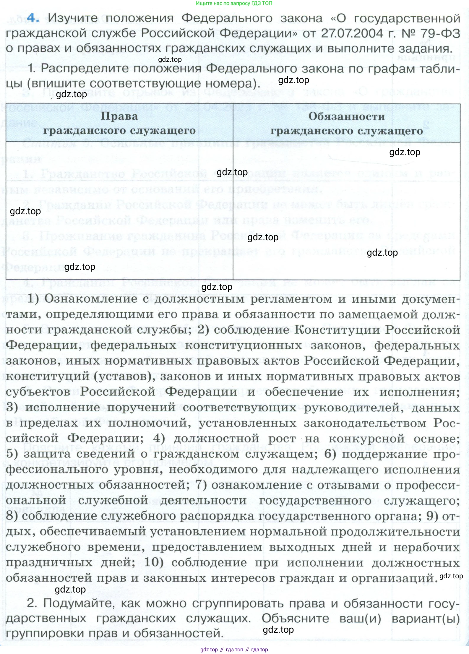 ГДЗ Обществознание, 9 класс рабочая тетрадь, авторы: Лазебникова Анна Юрьевна, Лобанов Илья Анатольевич, издательство Просвещение, Москва, 2024, страница 44, номер 4, Условие