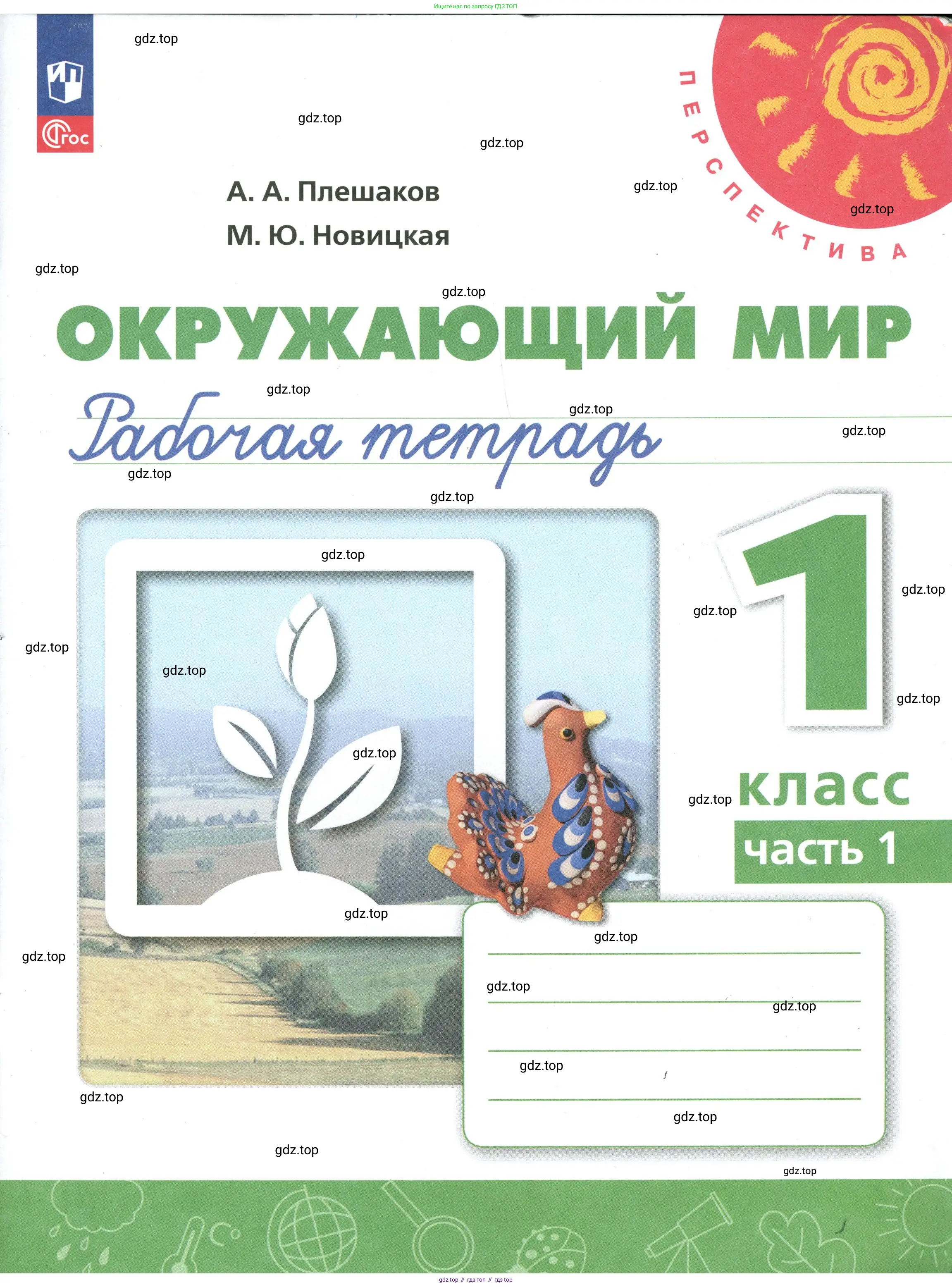 Окружающий мир, 1 класс рабочая тетрадь, авторы: Плешаков Андрей Анатольевич, Новицкая Марина Юрьевна, издательство Просвещение, Москва, 2023, белого цвета,
