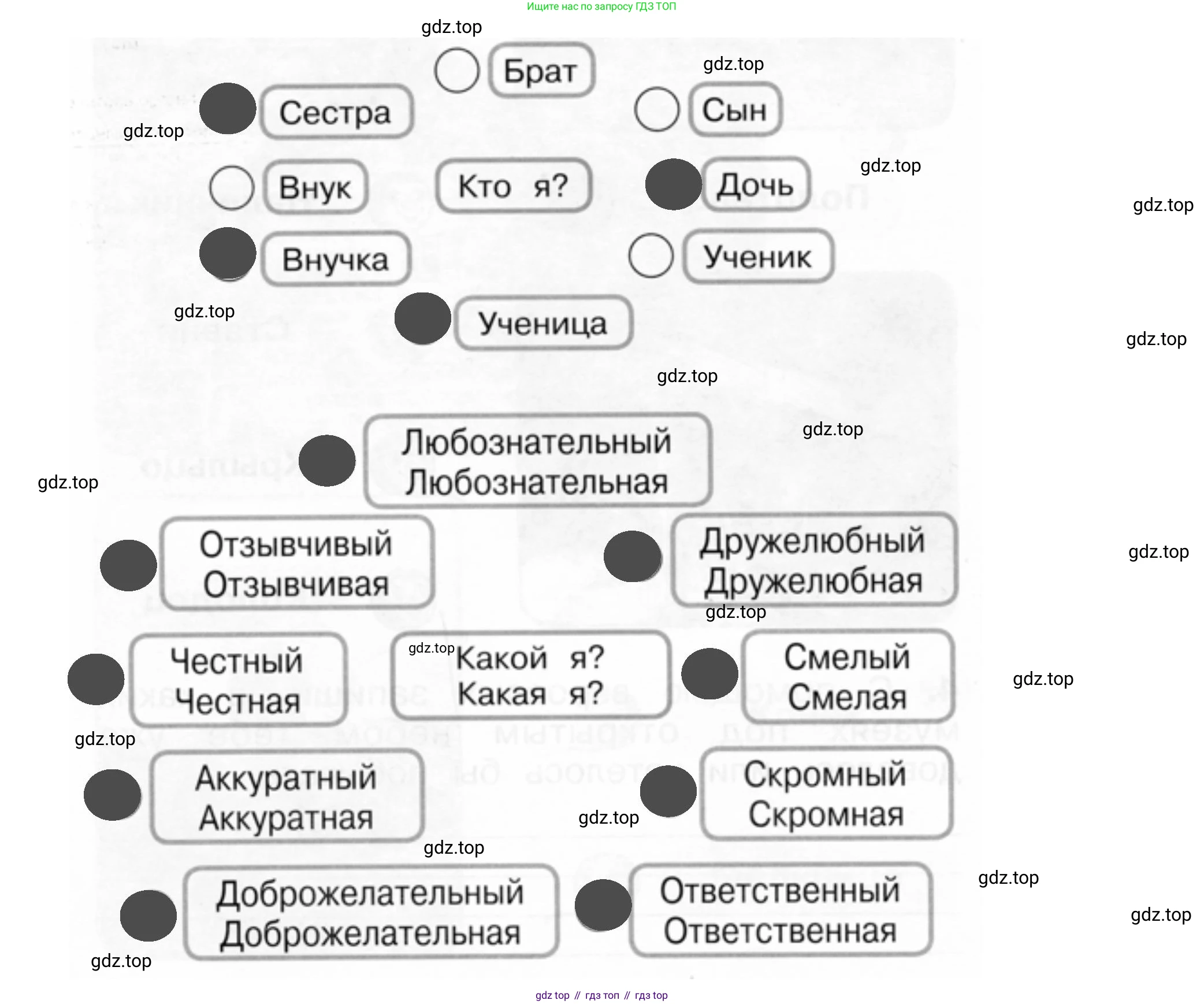 ГДЗ Окружающий мир, 1 класс рабочая тетрадь, авторы: Плешаков Андрей Анатольевич, Новицкая Марина Юрьевна, издательство Просвещение, Москва, 2023, белого цвета, Часть 2, страница 48, номер 1, Решение (продолжение 2)