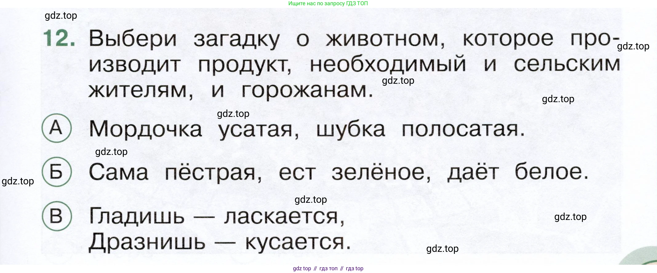 ГДЗ Окружающий мир, 1 класс Тесты, авторы: Плешаков Андрей Анатольевич, Новицкая Марина Юрьевна, Назарова З Д, издательство Просвещение, Москва, 2019, белого цвета, страница 43, номер 12, Условие