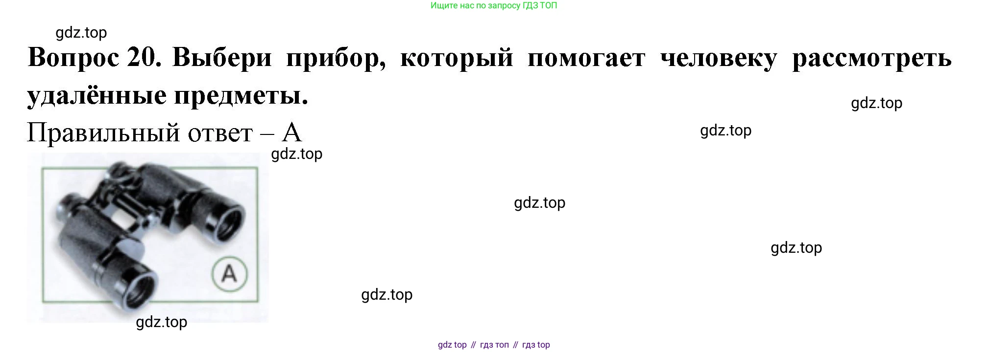 ГДЗ Окружающий мир, 1 класс Тесты, авторы: Плешаков Андрей Анатольевич, Новицкая Марина Юрьевна, Назарова З Д, издательство Просвещение, Москва, 2019, белого цвета, страница 9, номер 20, Решение