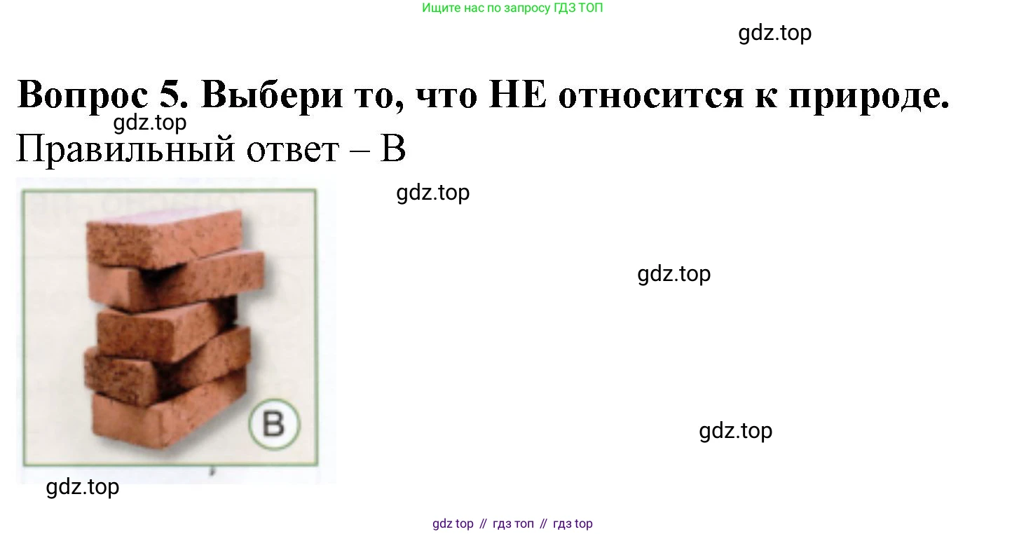 ГДЗ Окружающий мир, 1 класс Тесты, авторы: Плешаков Андрей Анатольевич, Новицкая Марина Юрьевна, Назарова З Д, издательство Просвещение, Москва, 2019, белого цвета, страница 4, номер 5, Решение