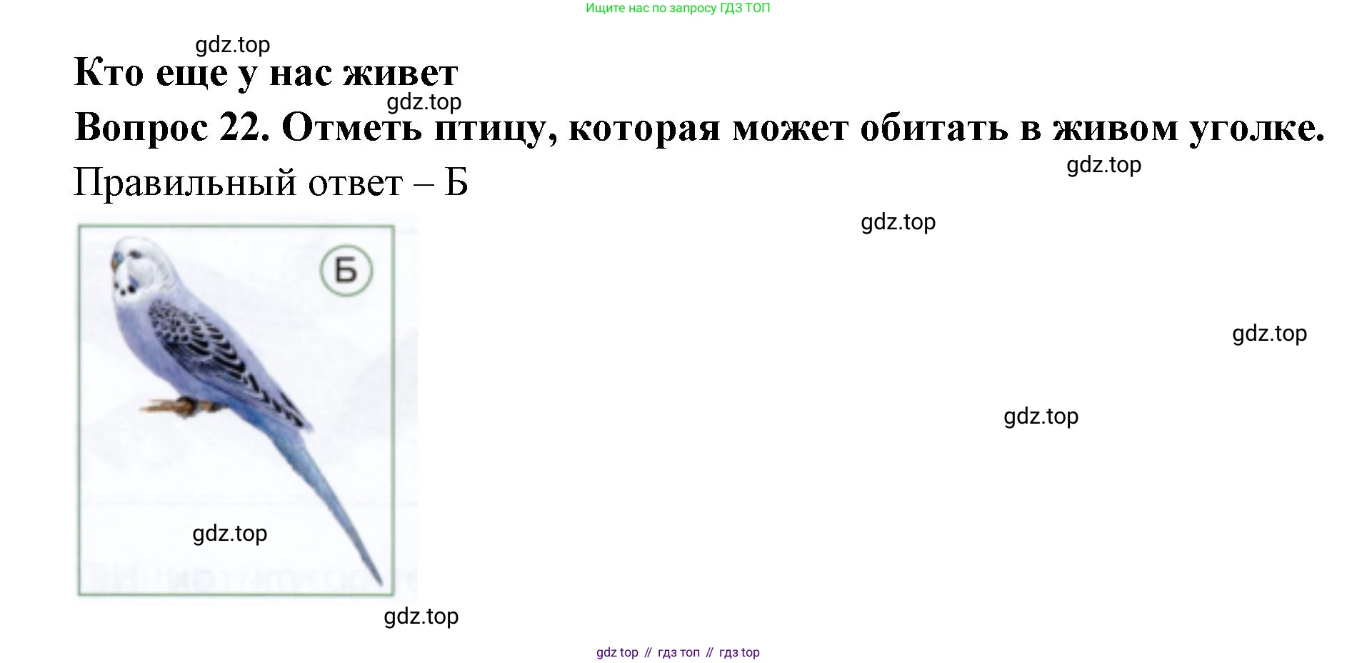 ГДЗ Окружающий мир, 1 класс Тесты, авторы: Плешаков Андрей Анатольевич, Новицкая Марина Юрьевна, Назарова З Д, издательство Просвещение, Москва, 2019, белого цвета, страница 20, номер 22, Решение