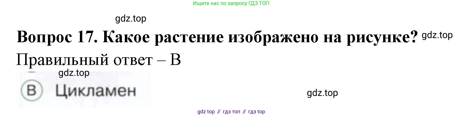 ГДЗ Окружающий мир, 1 класс Тесты, авторы: Плешаков Андрей Анатольевич, Новицкая Марина Юрьевна, Назарова З Д, издательство Просвещение, Москва, 2019, белого цвета, страница 31, номер 17, Решение