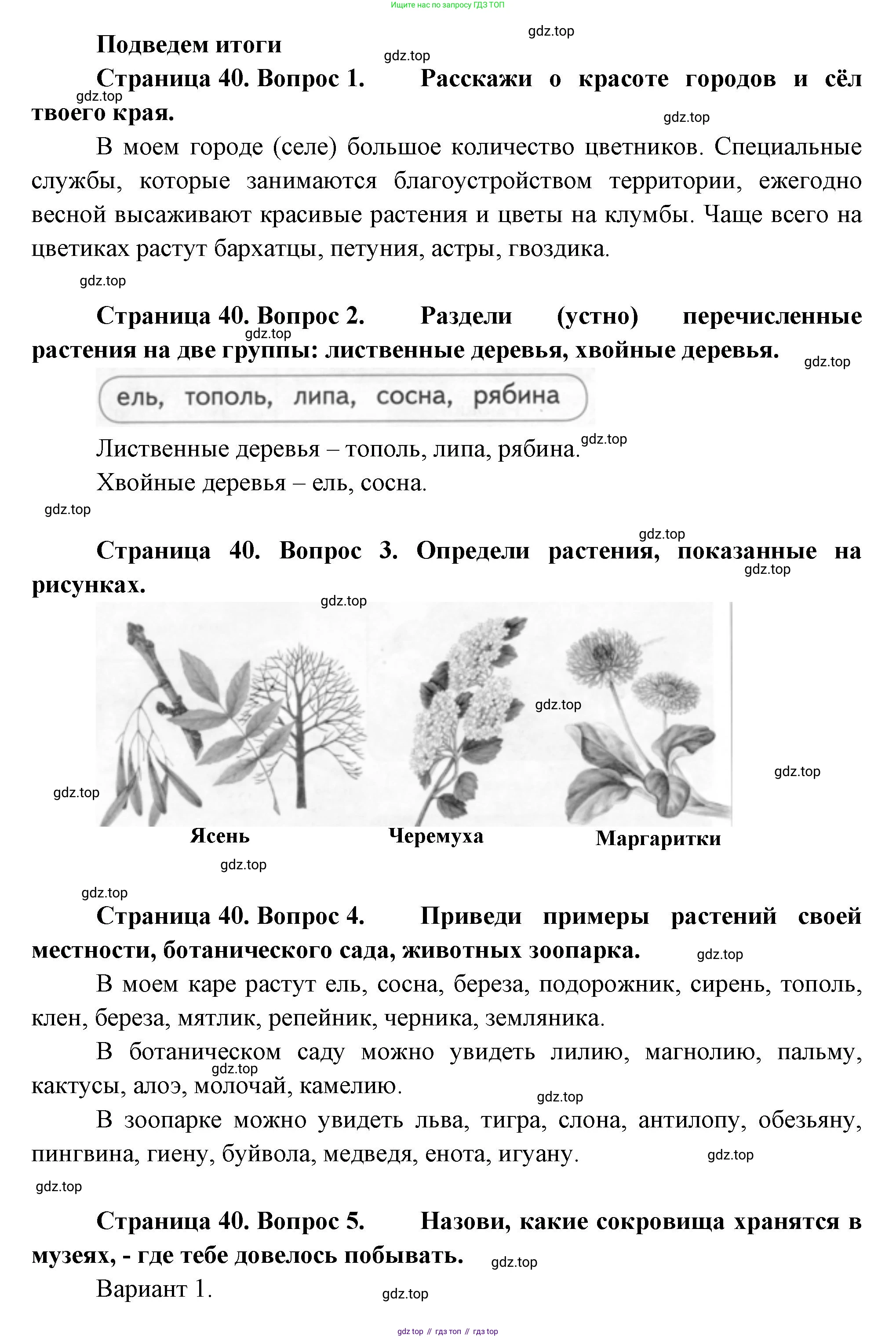 ГДЗ Окружающий мир, 1 класс Учебник, авторы: Плешаков Андрей Анатольевич, Новицкая Марина Юрьевна, издательство Просвещение, Москва, 2023, белого цвета, Часть 2, страница 40, Решение