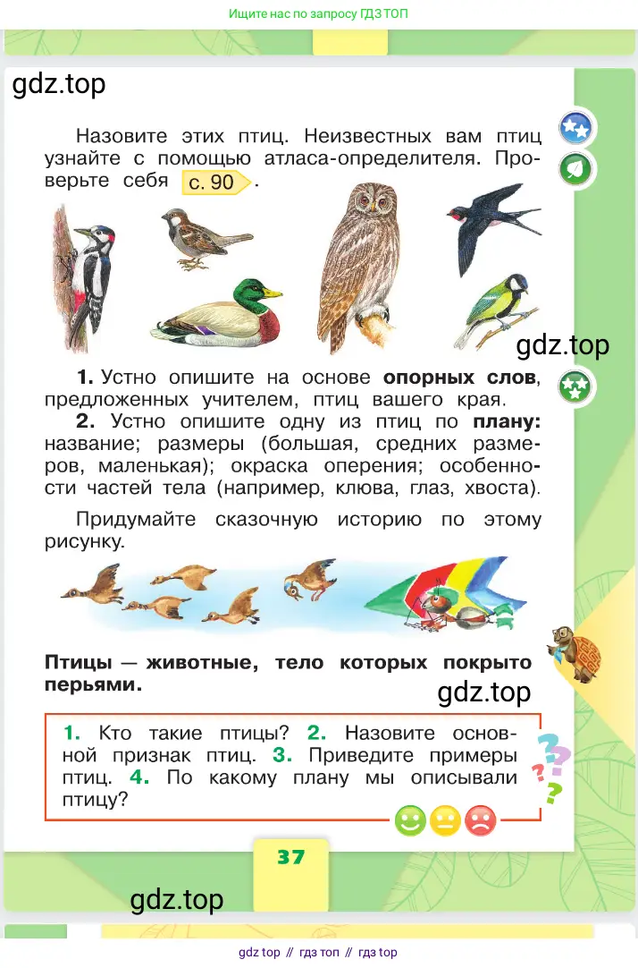 Окружающий мир, 1 класс Учебник, автор: Плешаков Андрей Анатольевич, издательство Просвещение, Москва, 2023, белого цвета, страница 37