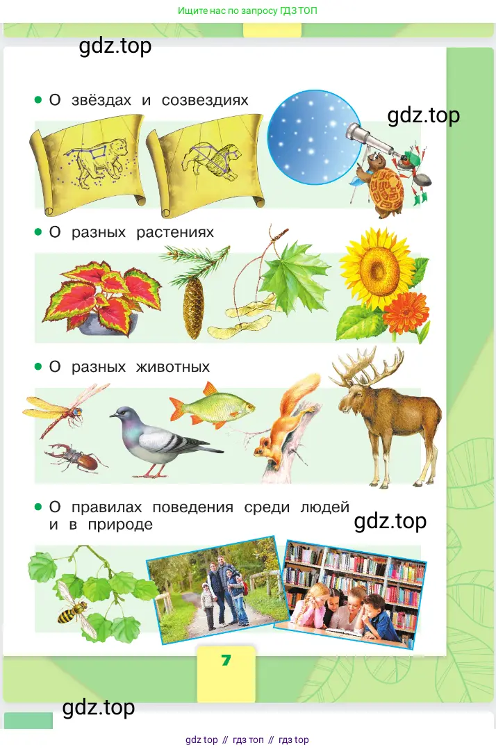Окружающий мир, 1 класс Учебник, автор: Плешаков Андрей Анатольевич, издательство Просвещение, Москва, 2023, белого цвета, страница 7