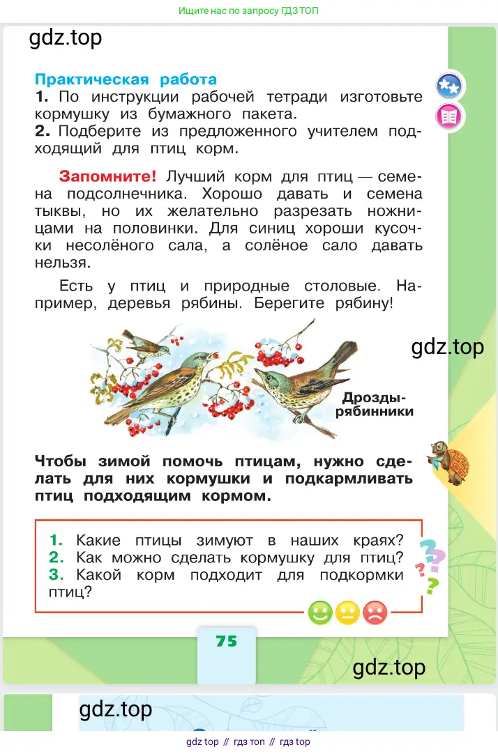 Окружающий мир, 1 класс Учебник, автор: Плешаков Андрей Анатольевич, издательство Просвещение, Москва, 2023, белого цвета, страница 75